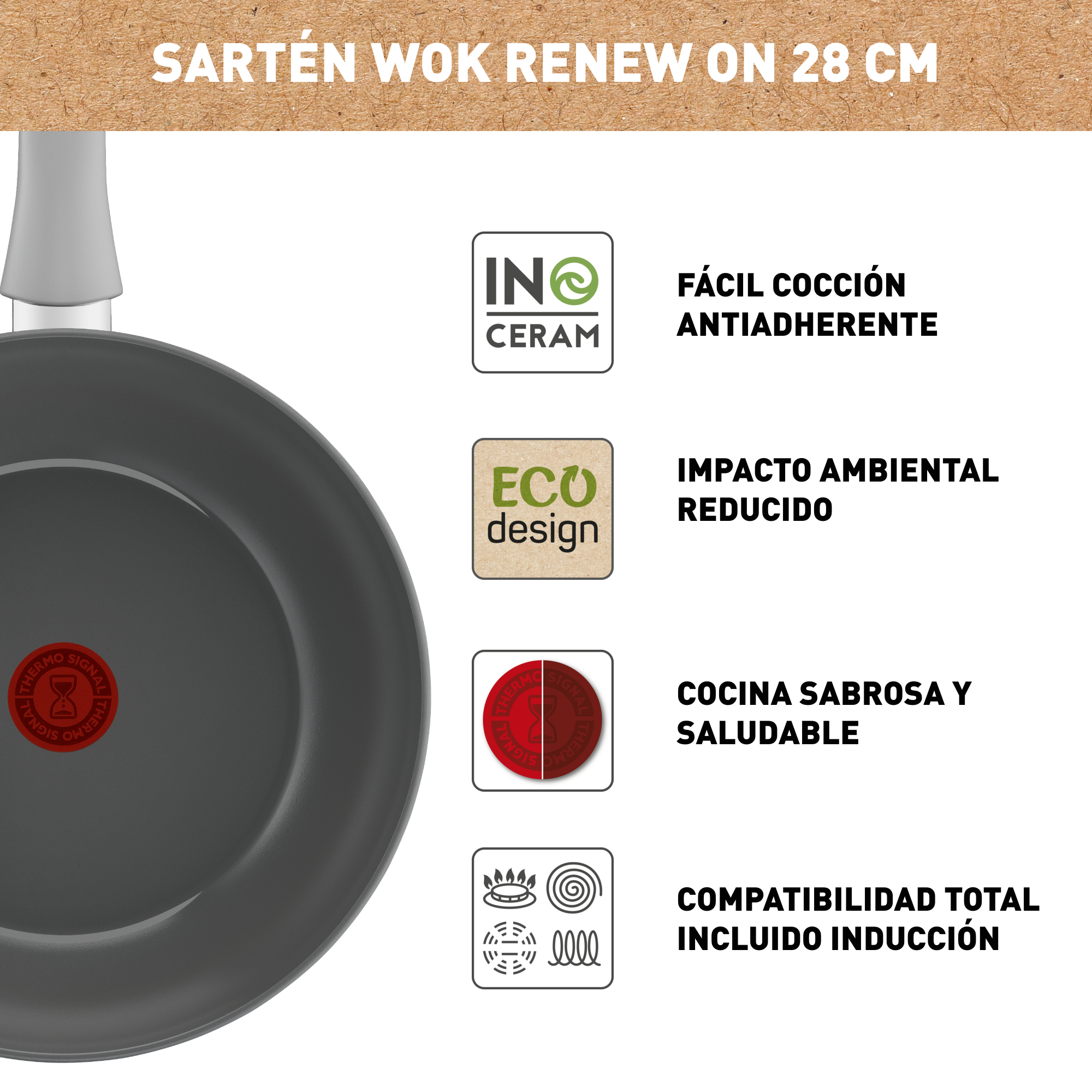 SARTÉN WOK RENEW ON 28 CM