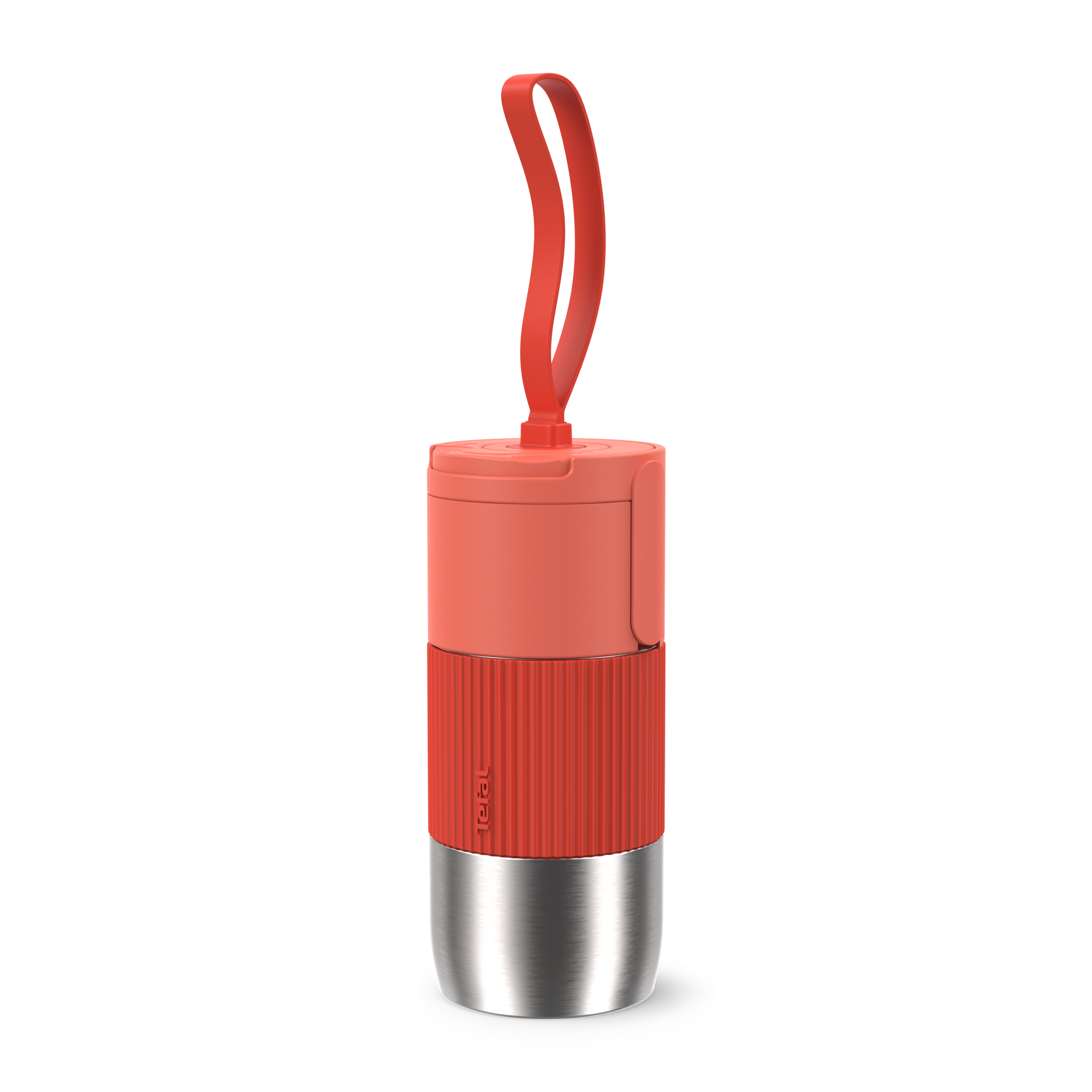 BeYou, Taza para llevar, 100 % hermética, Tapa abatible, Apta lavavajillas, 0,36 L, Naranja