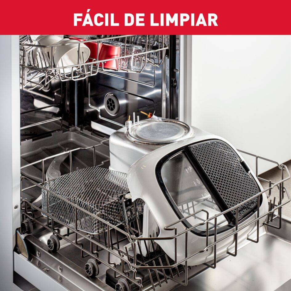 Super Uno, Freidora con temporizador, Capacidad 2,2 L, Blanca y negra