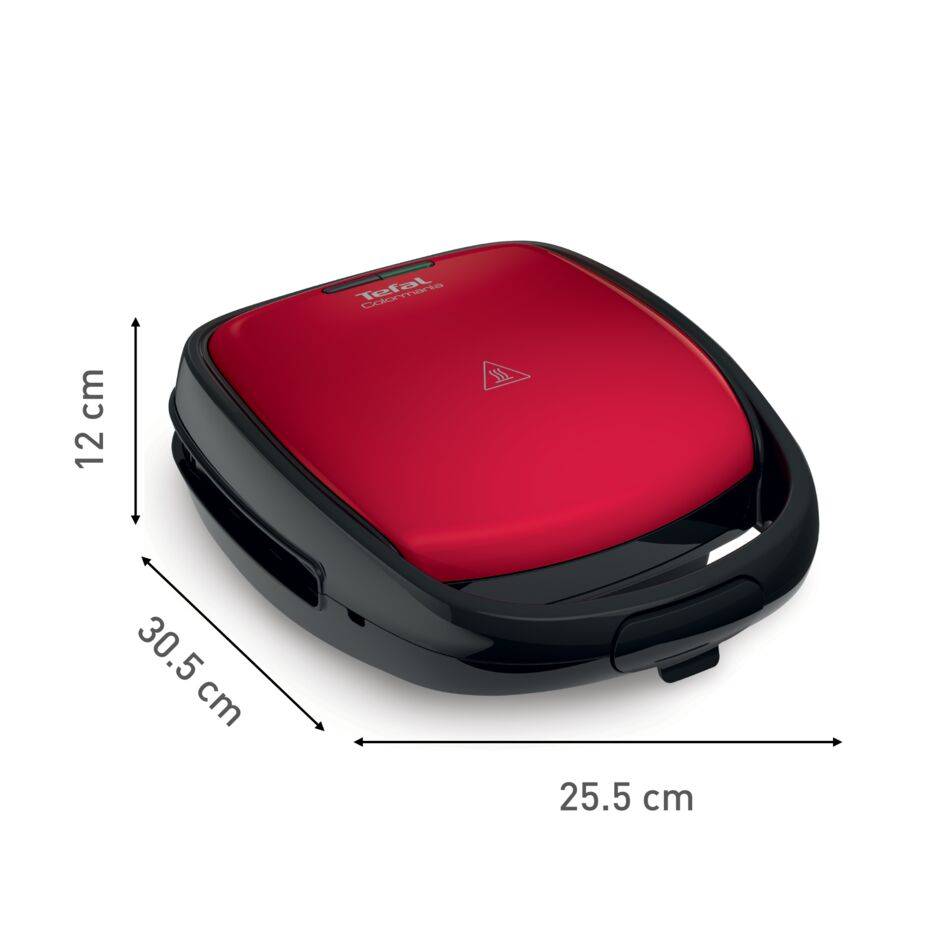 Sandwichera Y Gofrera Snack Time Colormania, Superficie de cocción 22,5x13