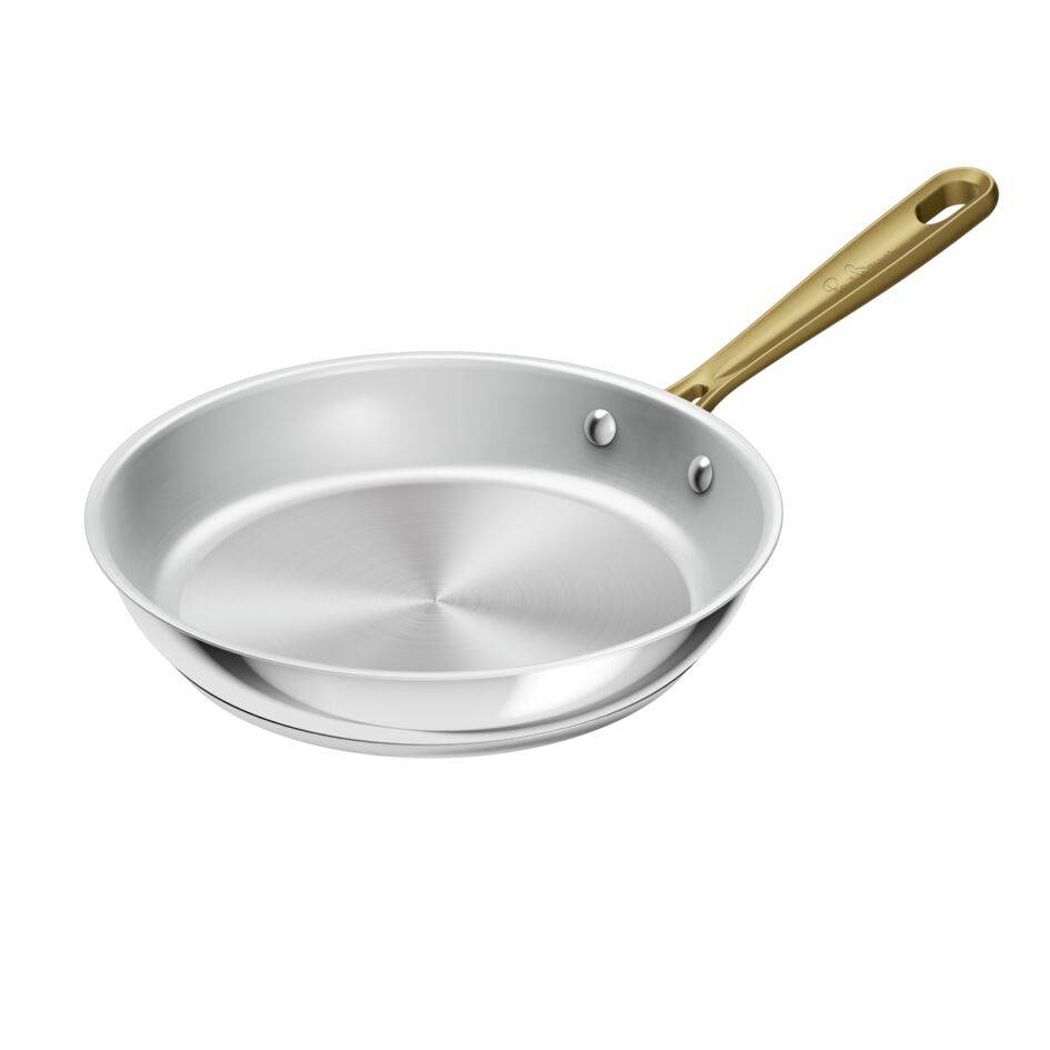 Tefal & Bocuse&nbsp;Sartén de 24 cm, Induction, Sin revestimiento, Acero, Mango fijo dorado