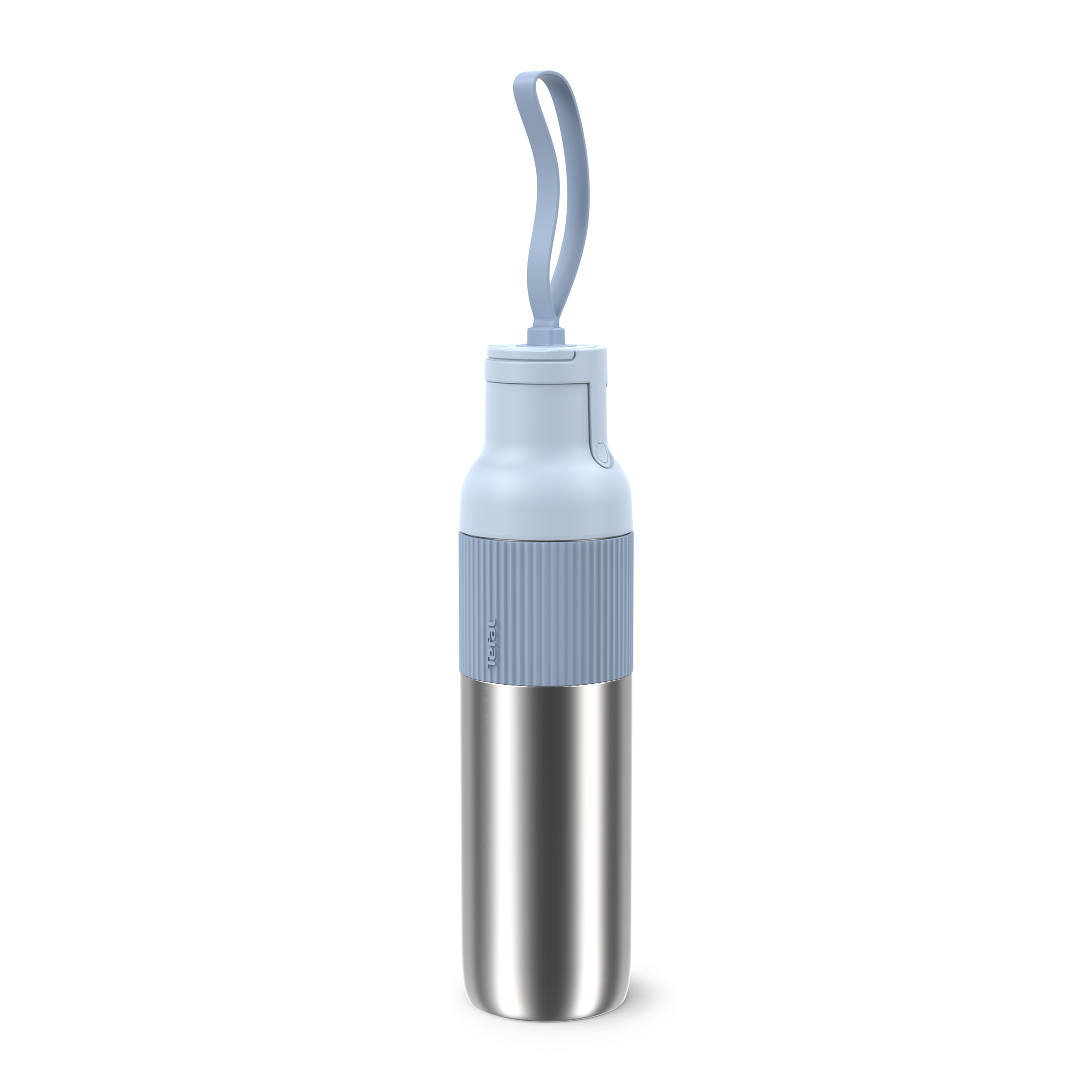 BeYou, Botella de hidratación, Tapa abatible, 0,7 L, Reutilizable, 100 % hermética, Apta lavavajillas, Azul