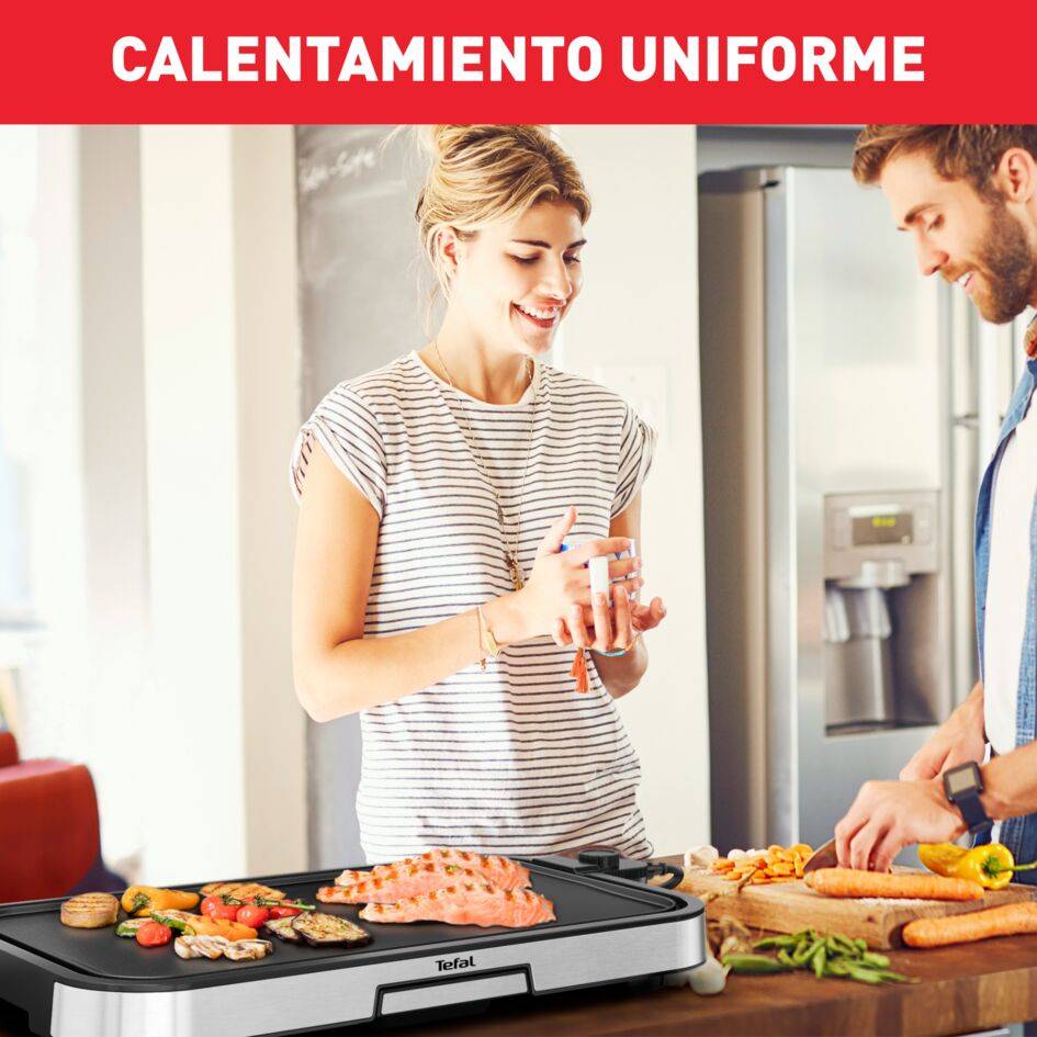 Giant Plancha, Parrilla Eléctrica, 2300W, 5 Ajustes de Temperatura, Superficie XL para 12 Personas, Revestimiento Antiadherente