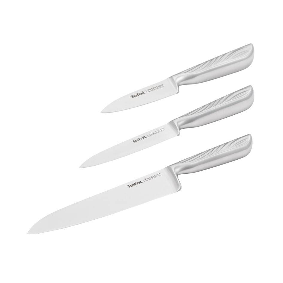 Precision, Set de 3 cuchillos, Chef 20 cm, Multiusos 12 cm, Pelador 9 cm, Afilado excepcional