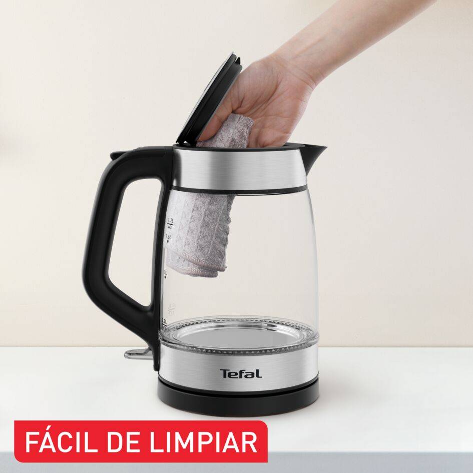 Hervidor Glass Kettle, 1,7L, Marcas de medición, Cristal