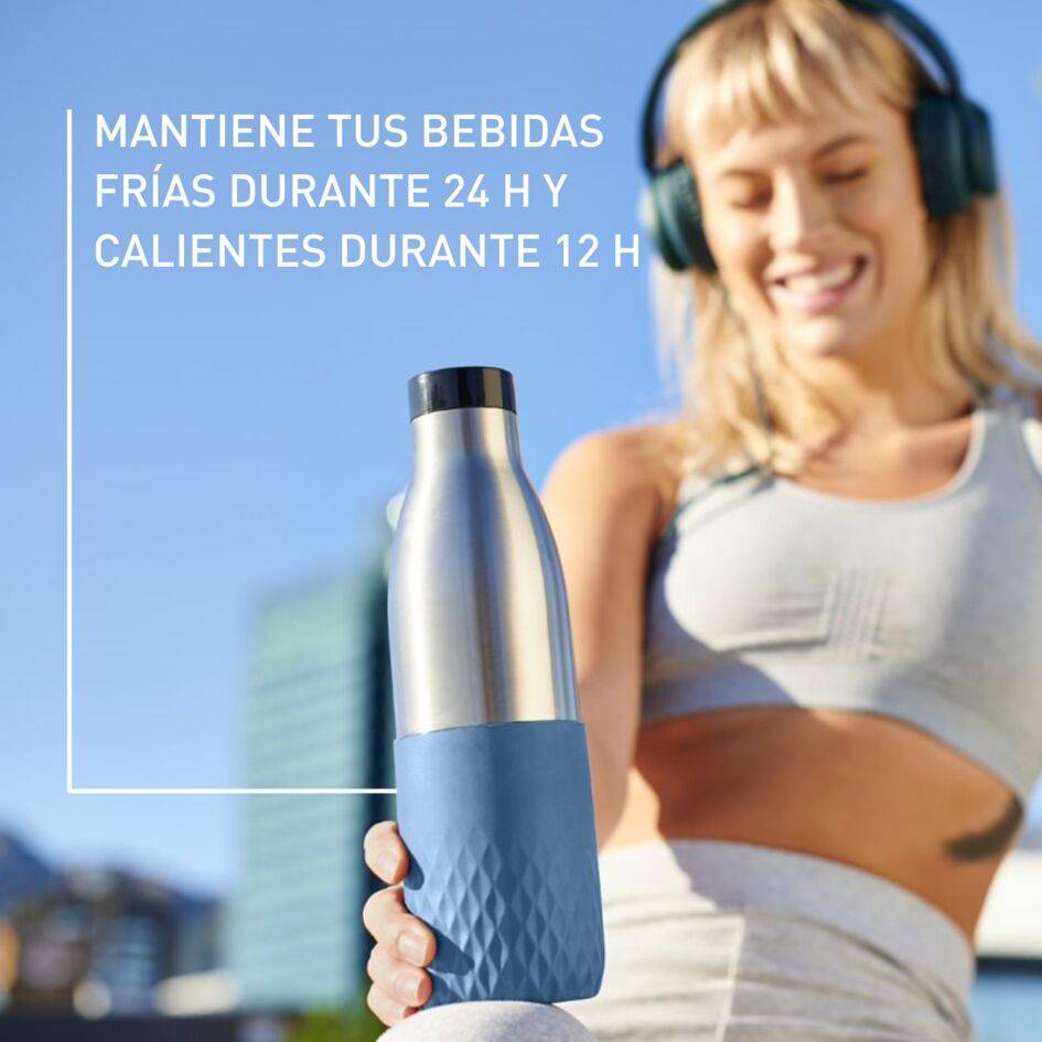 Bludrop Sleeve, Botella de hidratación, 0,5L, Azul