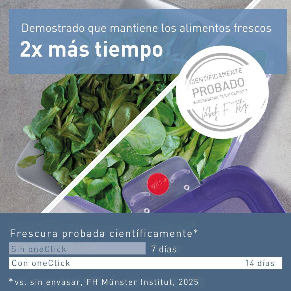 TEFAL oneClick, Herméticos, Sistema One-Click, Violeta, 1,2 L / 42,2 fl oz,