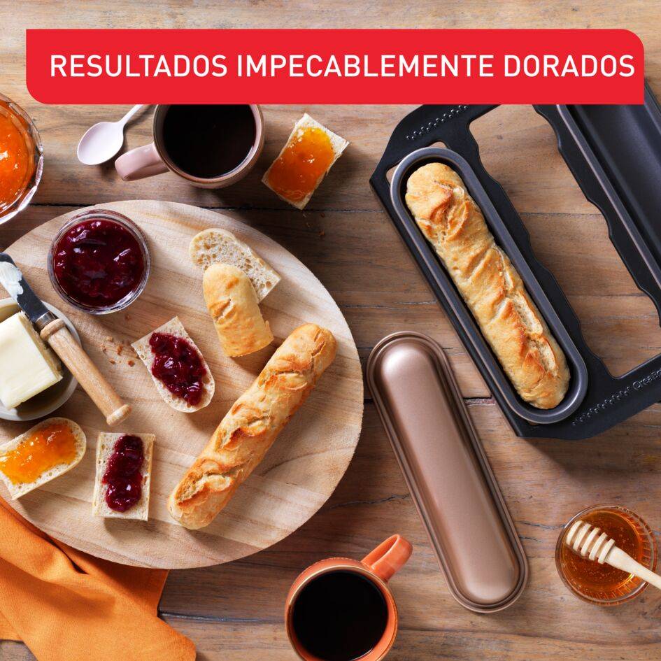 Creabake, Juego de 3 moldes para pequeñas baguettes, 25 x 6,5 cm