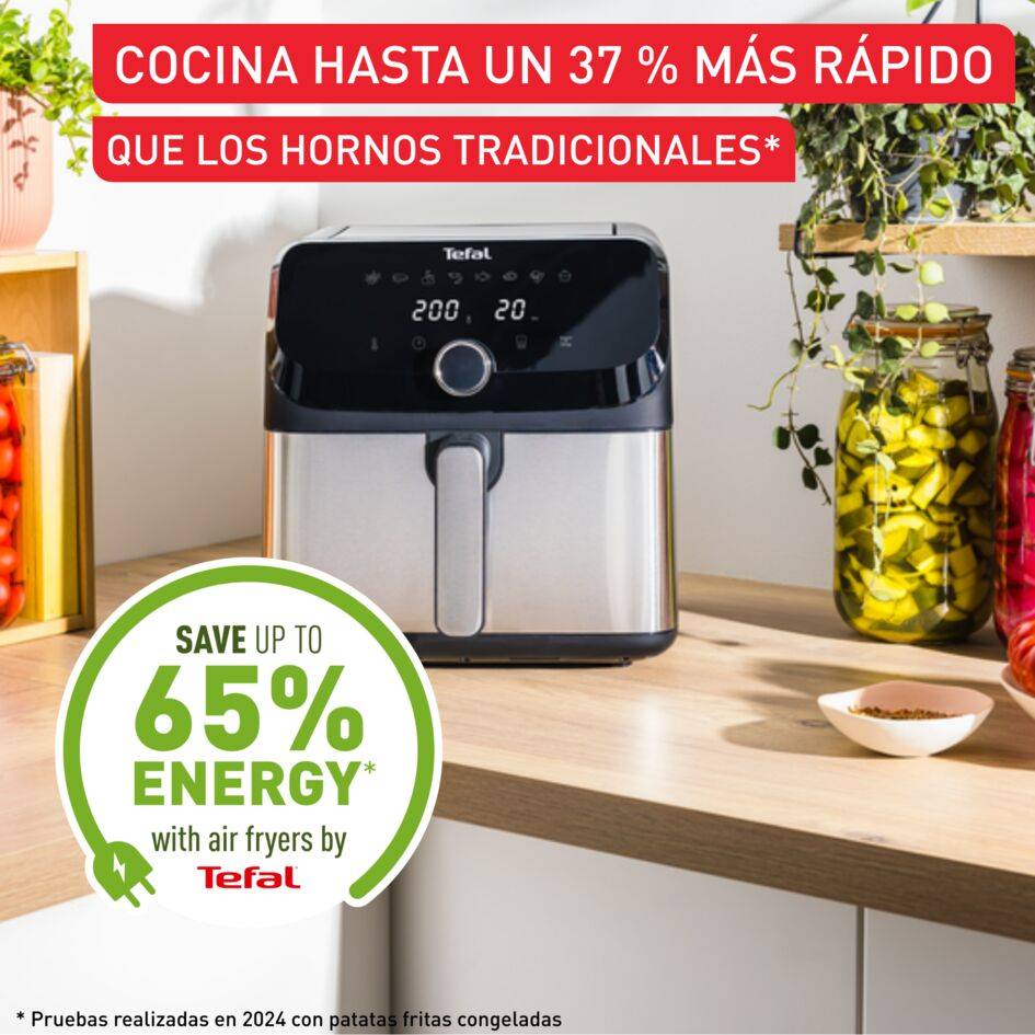 Easy Fry Mega, Freidora de Aire, Gran Capacidad, 7,5 L, 8 Programas Preestablecidos