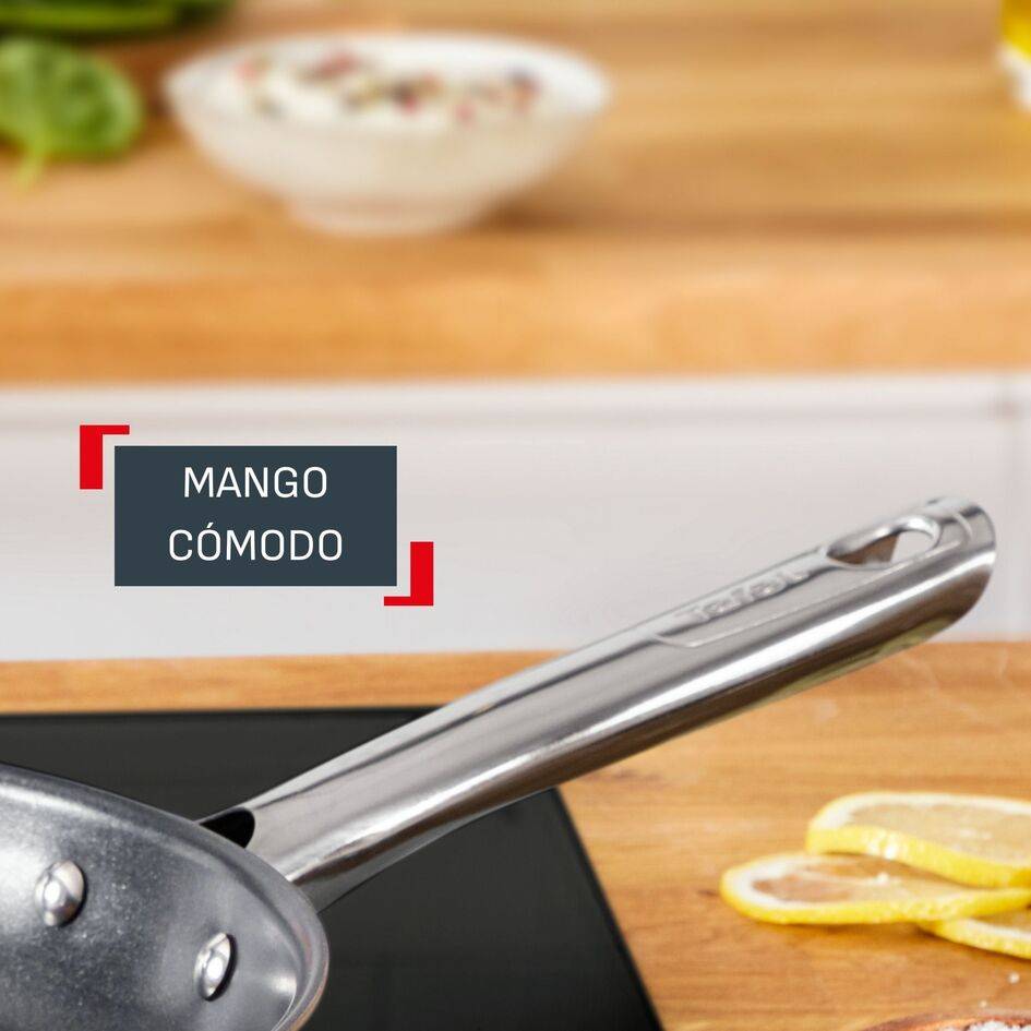 Duetto On, Set de 3 piezas, Sartenes 20/24/28 cm, Acero Inoxidable, Mango Fijo