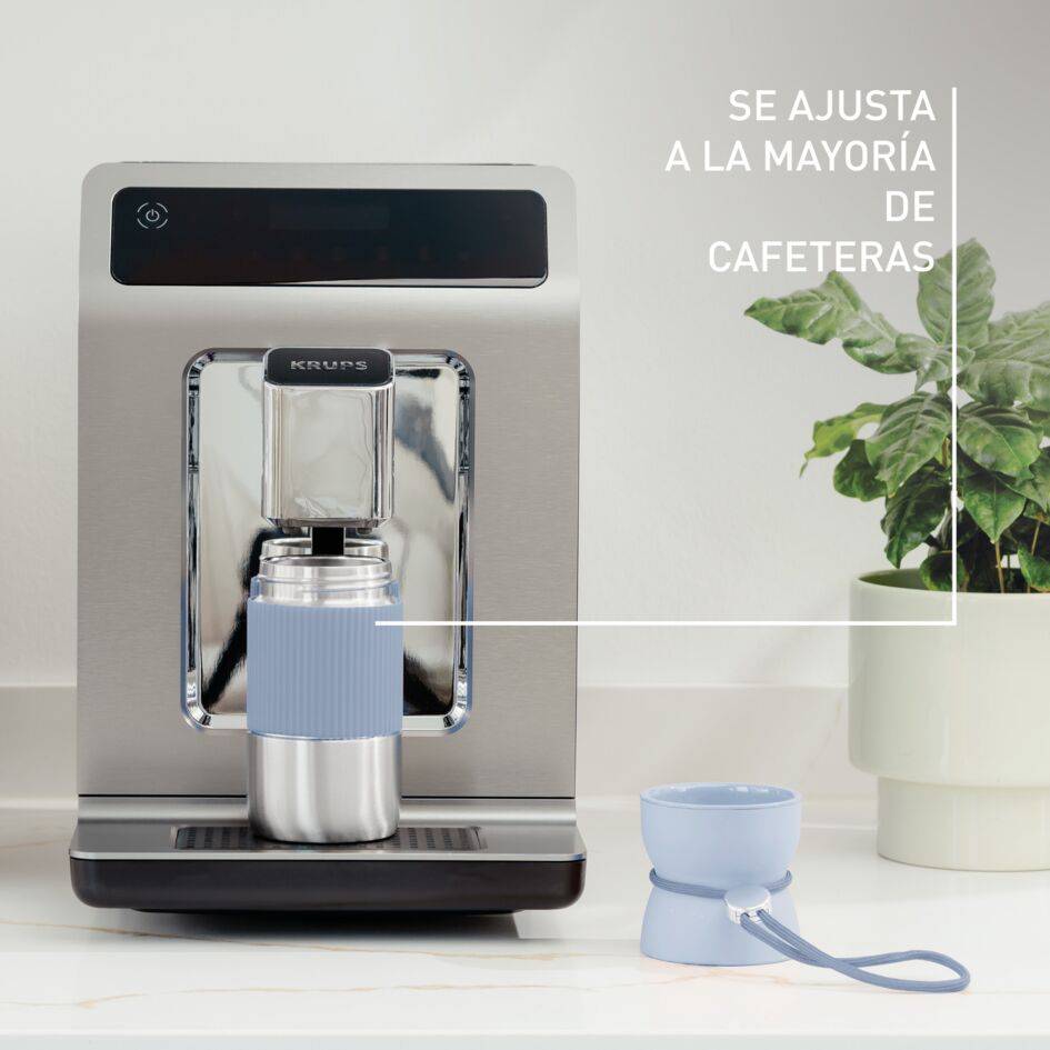 BeYou, Taza de viaje, Bebida aromática, 100 % hermética, Apta lavavajillas, 0,36 L, Azul