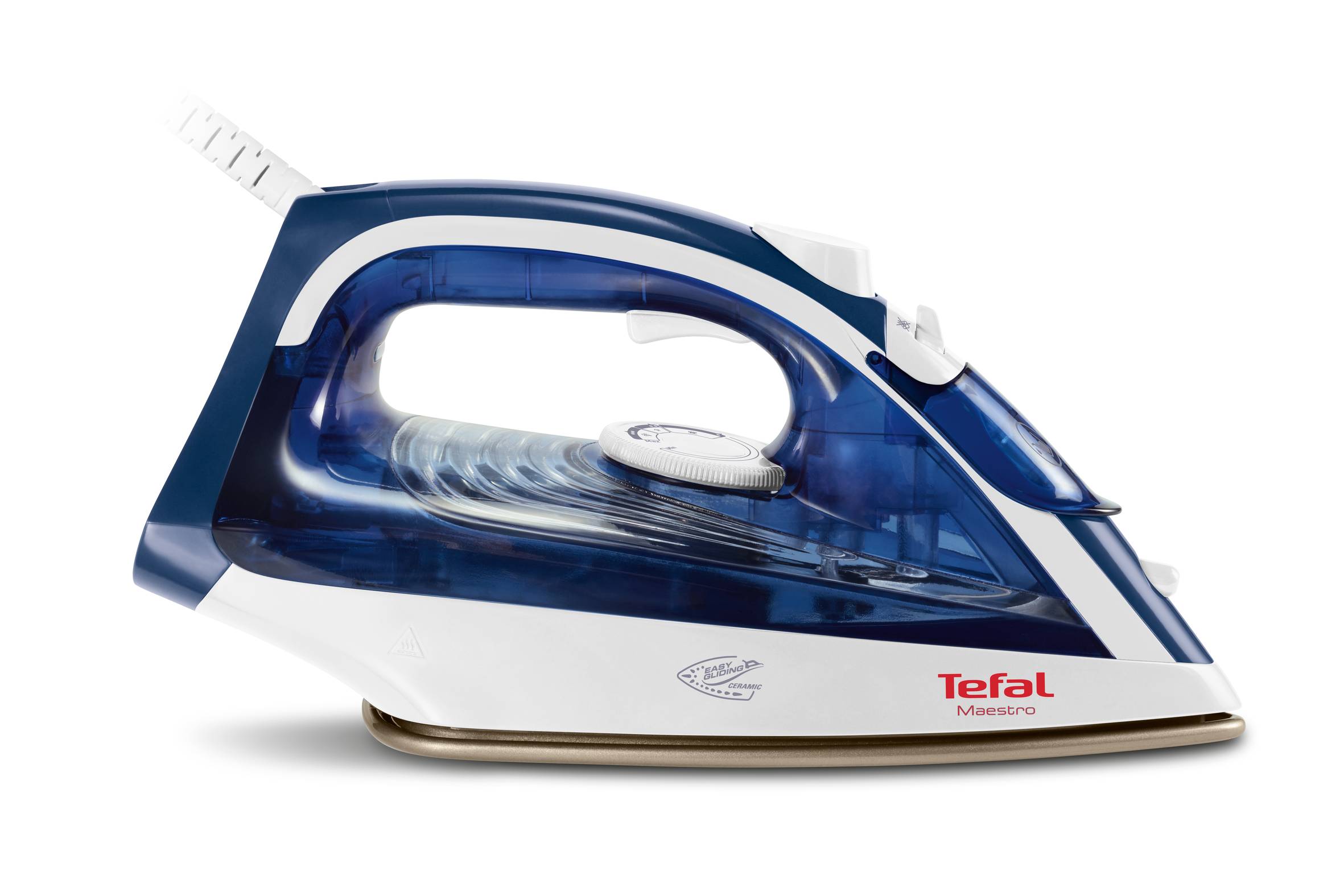 Maestro de Tefal, 2300 W, Salida de Vapor de 35 g/min y Golpe de Vapor de 110 g/min, Suela Cerámica de Gran Tamaño, Diseño Ergonómico con gatillo de vapor