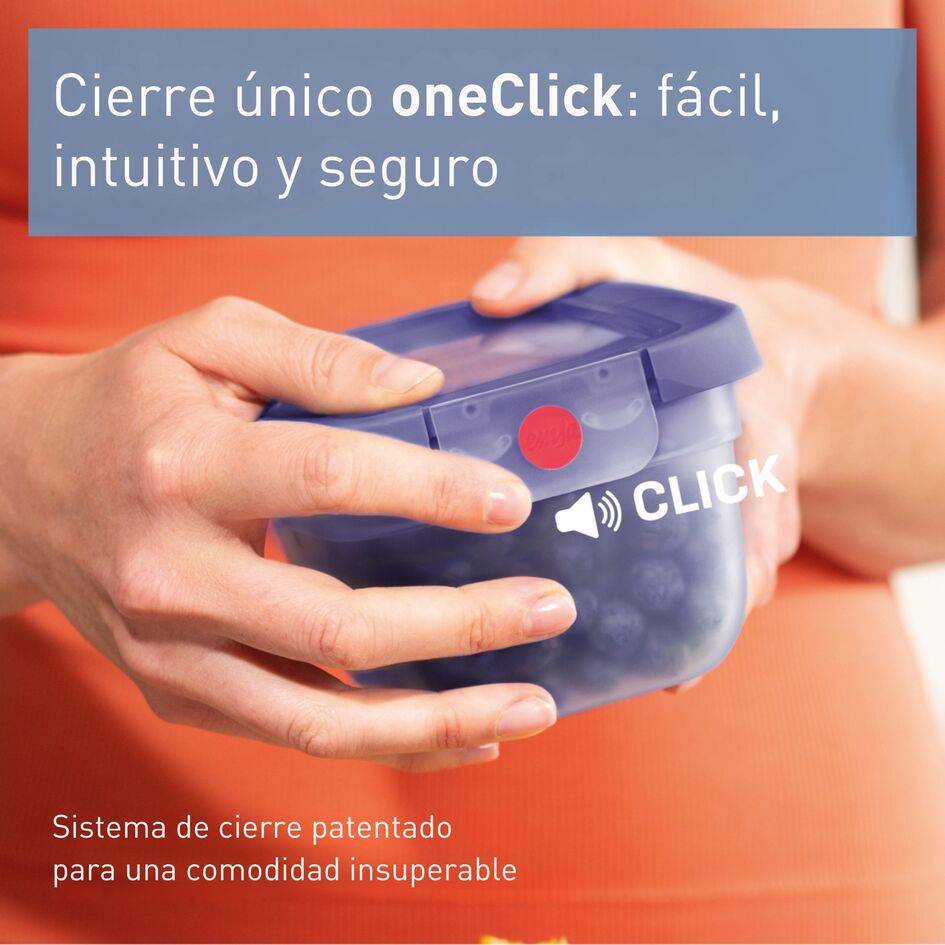 TEFAL oneClick, Set de 3 piezas, Herméticos, Sistema One-Click, Violeta, x3 (0,50 L / 17,6 FLOZ, 1,20 L / 42,2 FLOZ, 2,30 L / 81,0 FLOZ)
