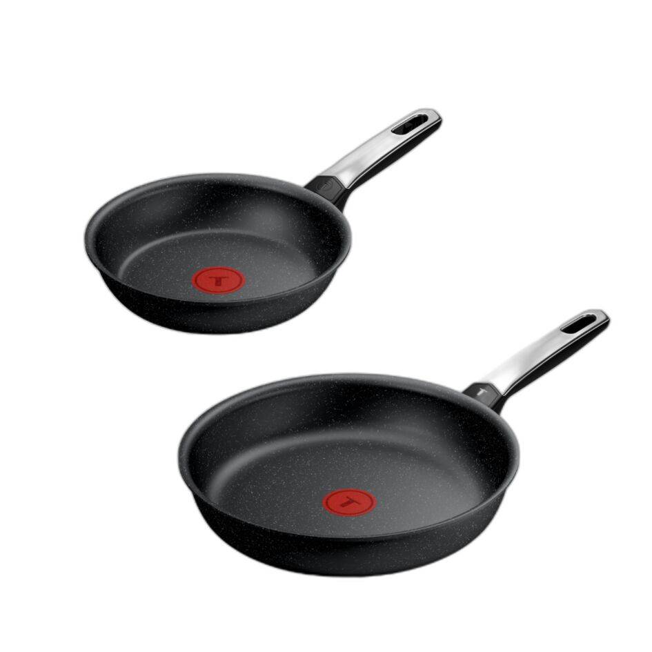 Expertise+ Set 2 Sartenes 20/26 cm, Revestimiento antiadherente, Compatible con inducción
