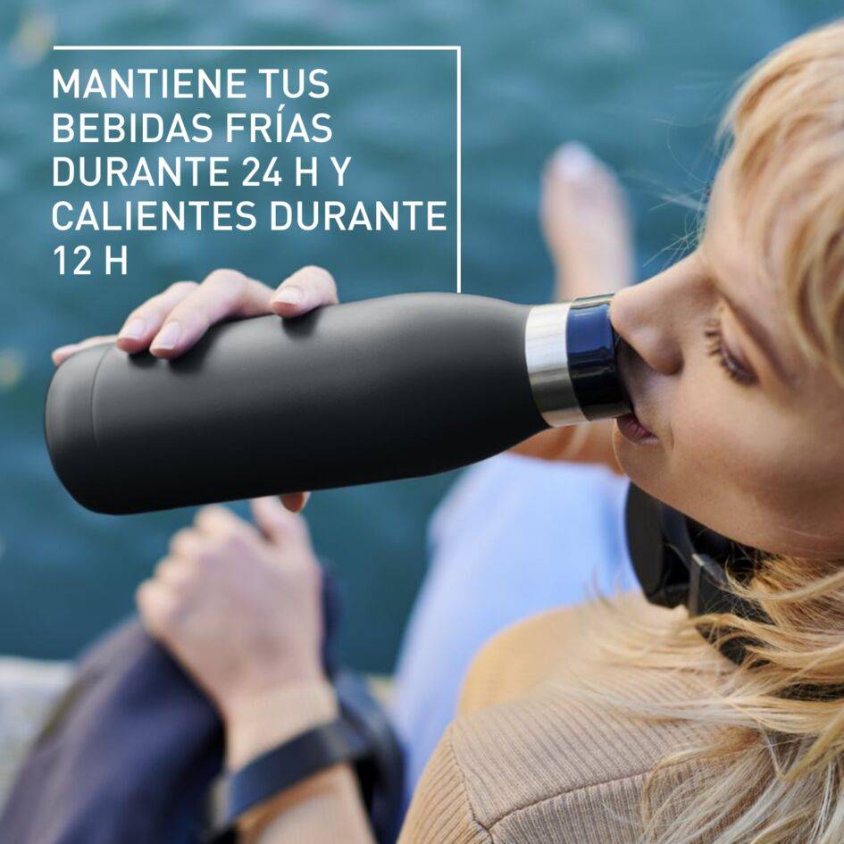 Bludrop Color, Botella de hidratación, 0,5L, Negra