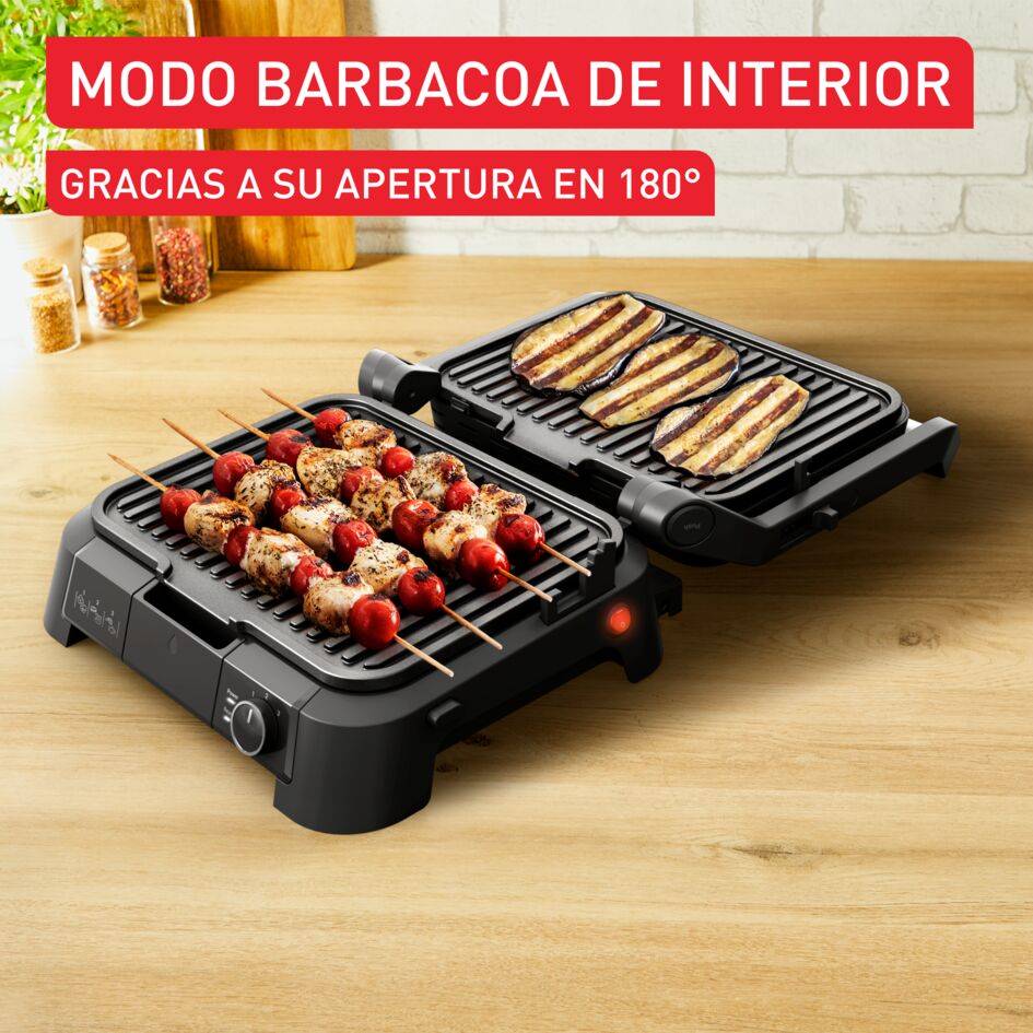 SuperGrill 3in1, Grill de contacto, Barbacoa y Horno, 2000 W, 3 alturas, Termostato regulable