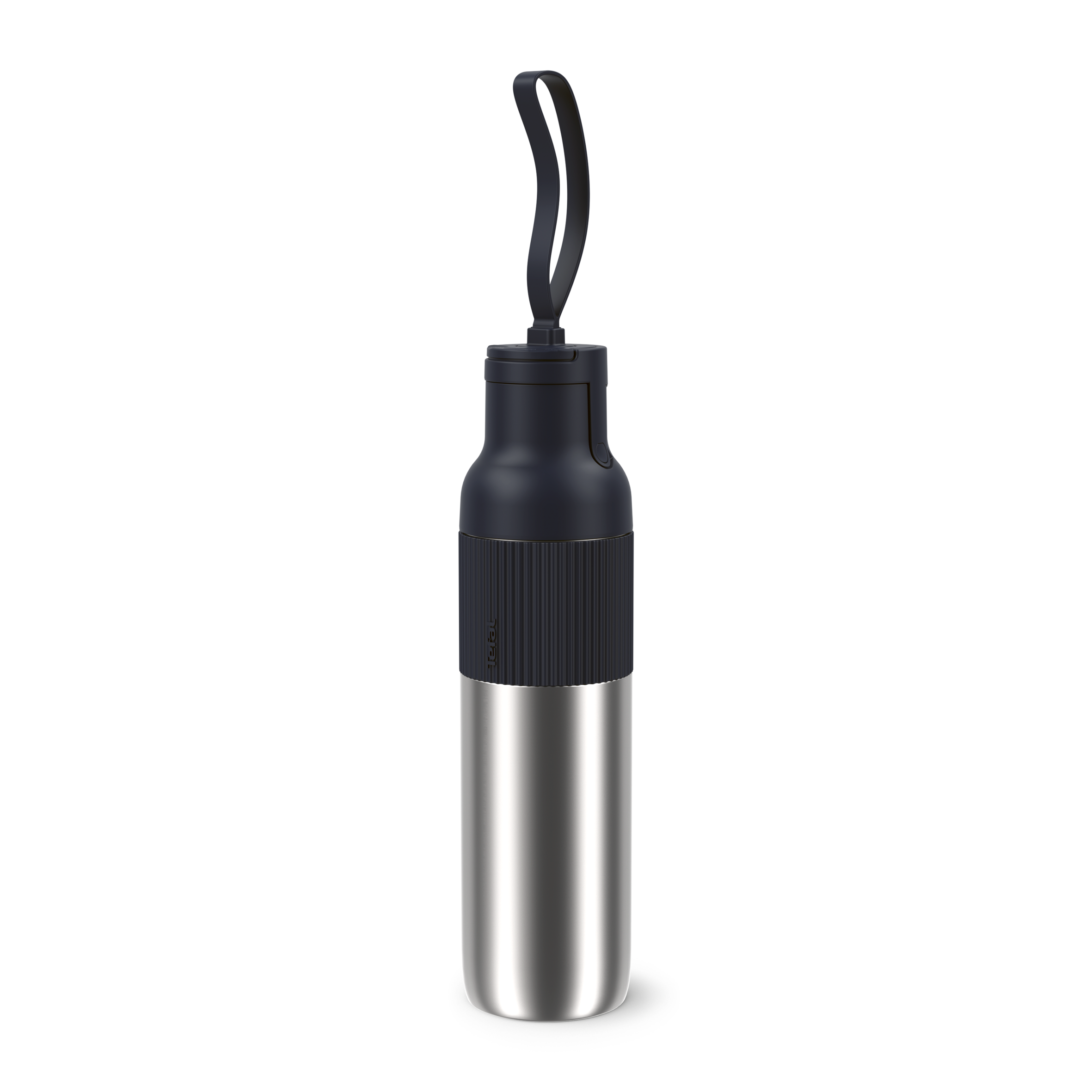 BeYou, Botella de hidratación, Tapa abatible,0,7 L, Reutilizable, 100 % hermética, Apta lavavajillas, Negra