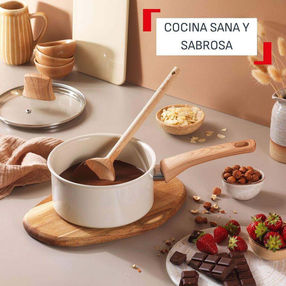 Cera Bright, Set de cocina de cerámica, Sartén 20/24/28 cm, Cazo 16 cm, Olla 24 cm, 2 tapas, Revestimiento antiadherente, Indicador de calor