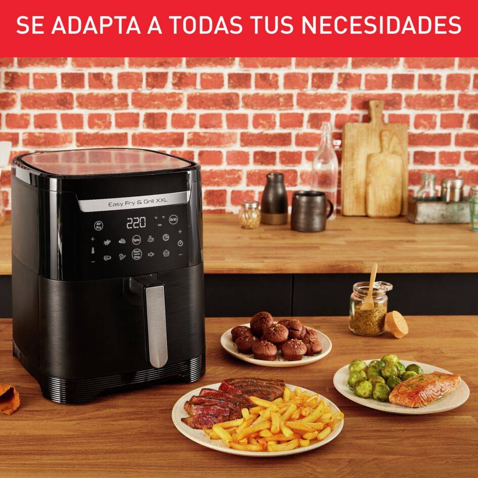 Easy Fry & Grill XXL, Freidora de Aire, Digital, 6,5L, Negra