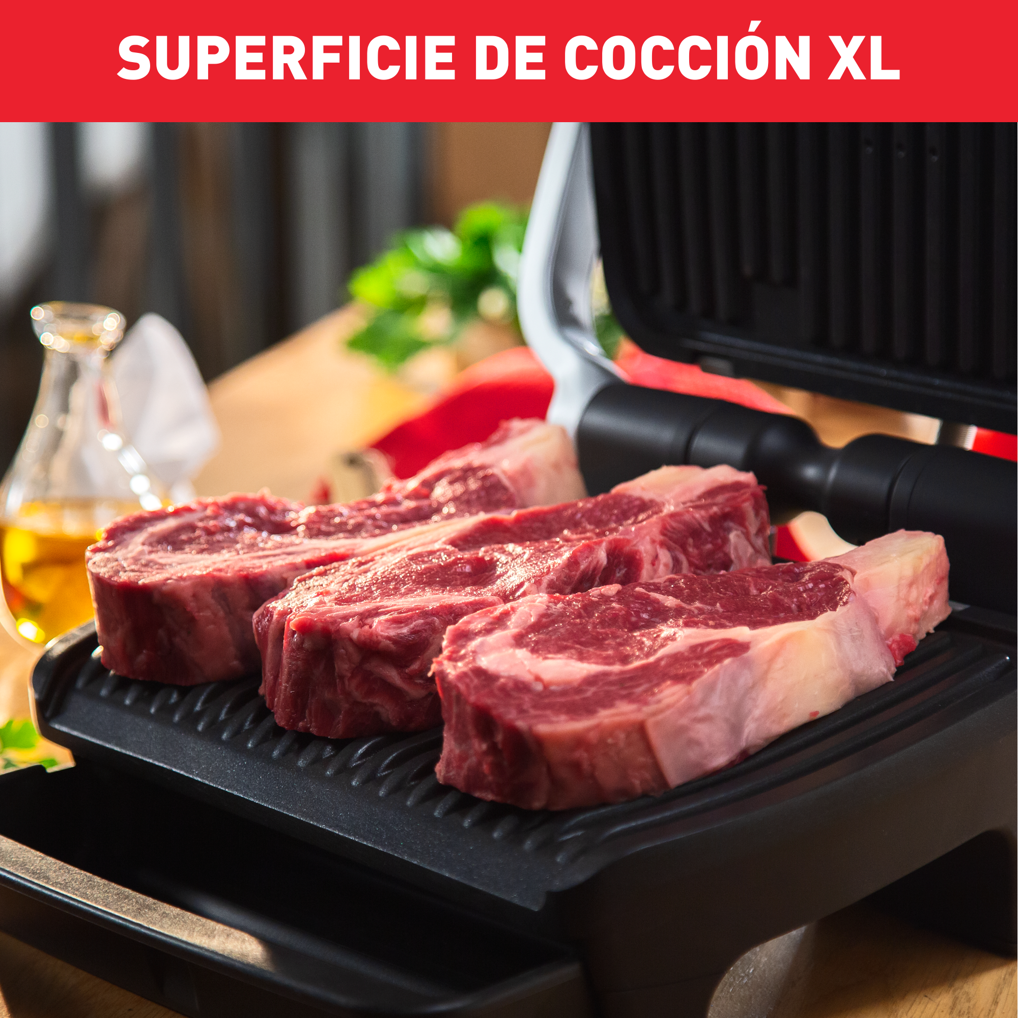 Optigrill Elite, Superficie de cocción de 30x20 cm