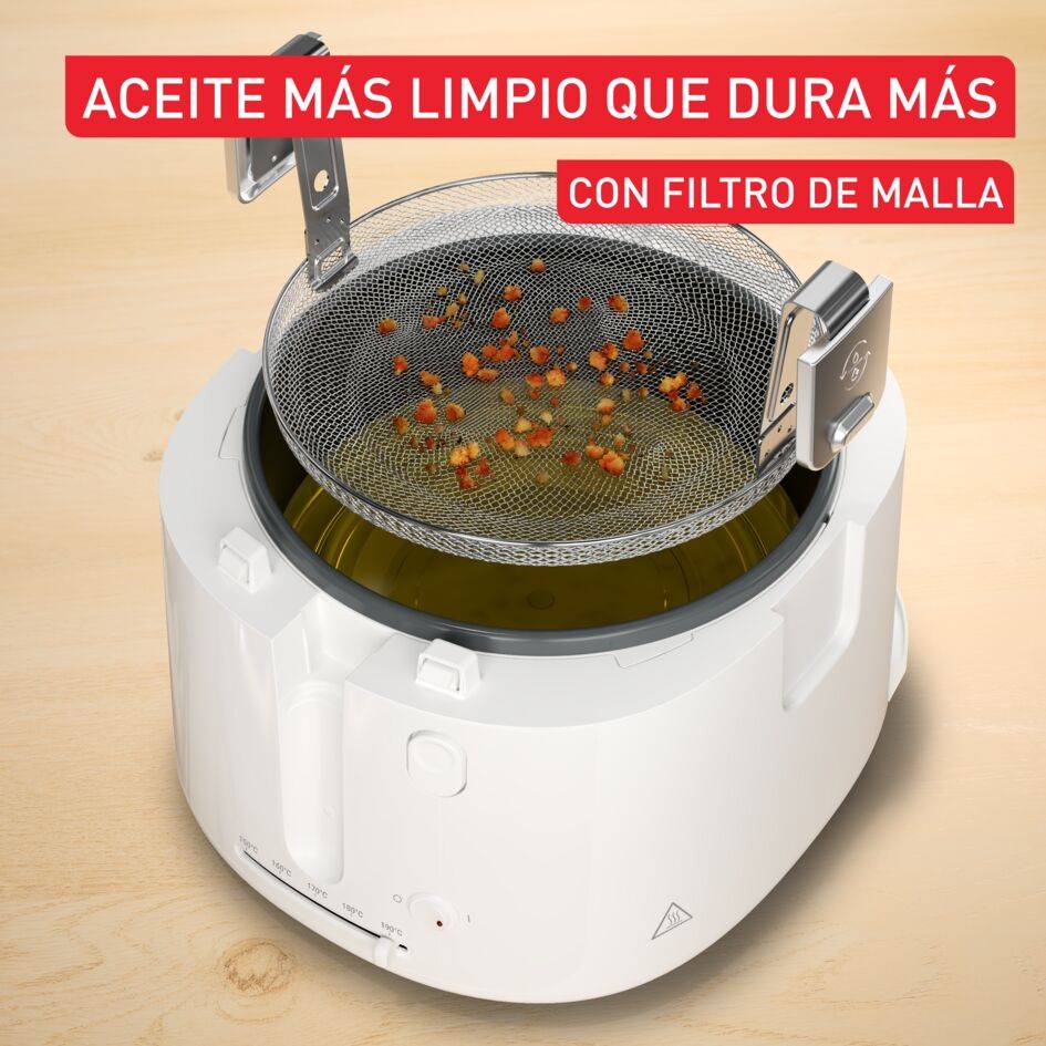 Filtra Vision, Freidora de aceite, Ventana XL, Gran capacidad, Blanco