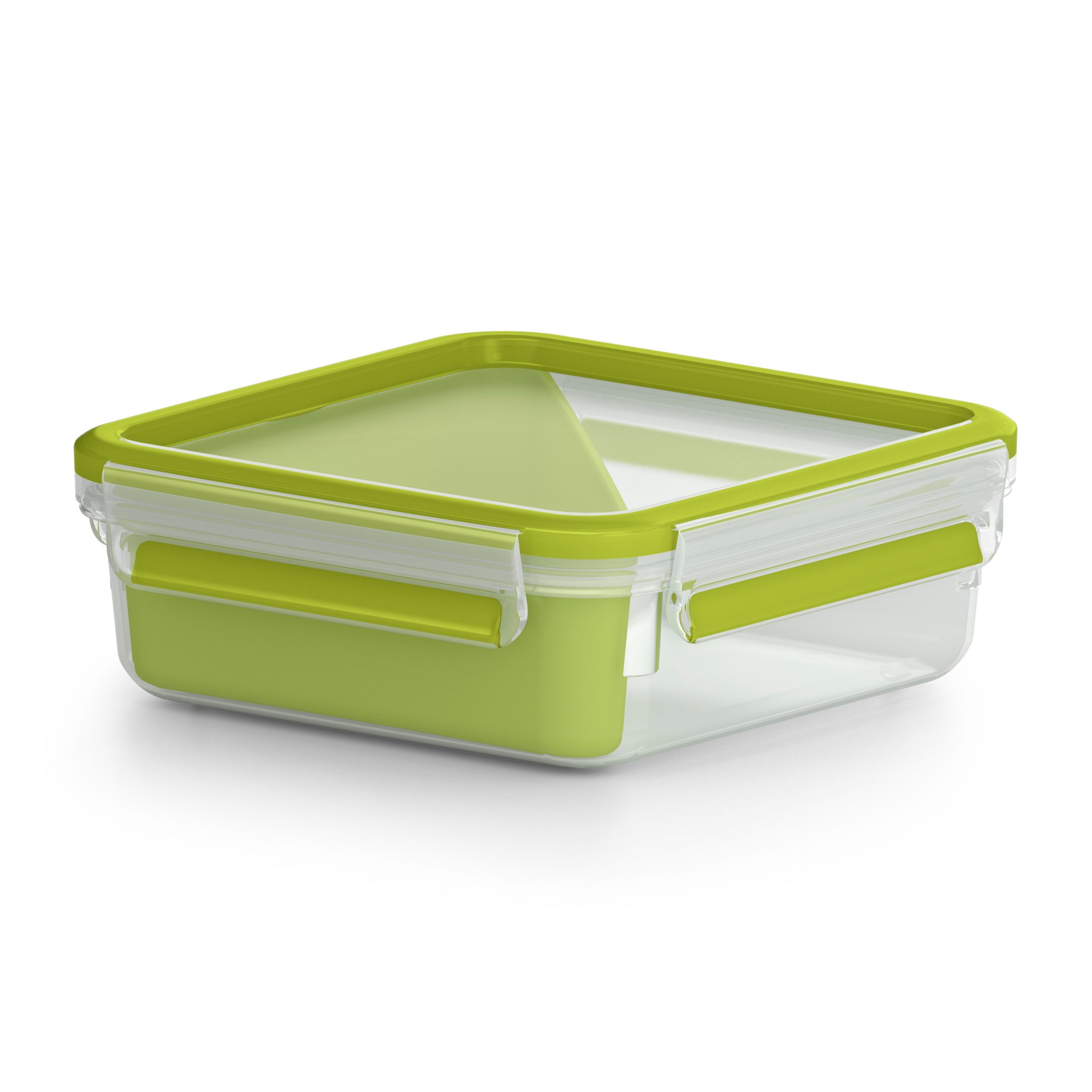 Masterseal To Go, Hermético de plástico para sandwich, 0,85 L, Compartimentos triangulares, Verde