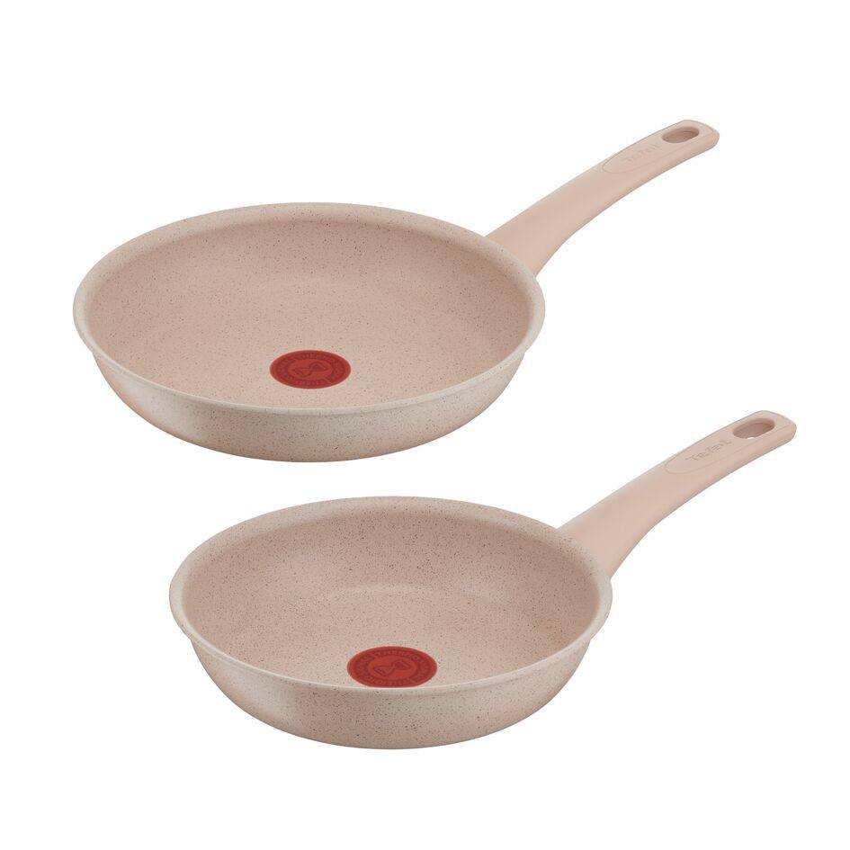 Delight, Set de 2&nbsp;sartenes 24/28&nbsp;cm, Revestimiento antiadherente, Thermo-Signal, Cuerpo de aluminio 100% Reciclado