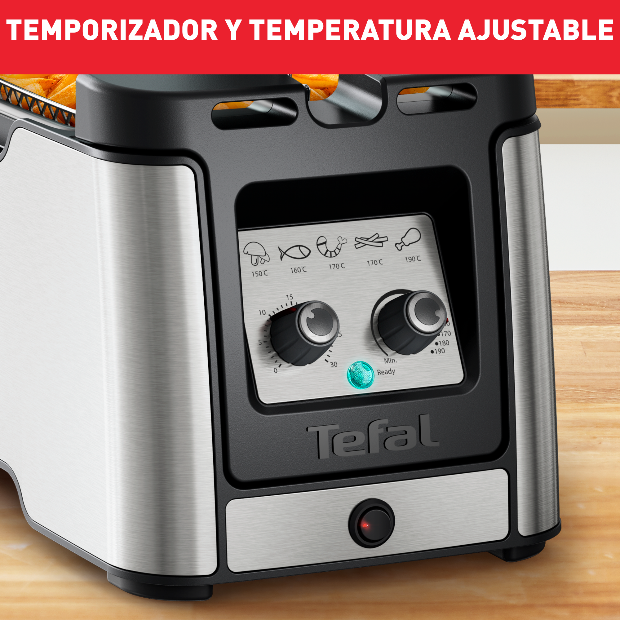 Clear duo Tefal, Freidora, Profunda, 3,5 L