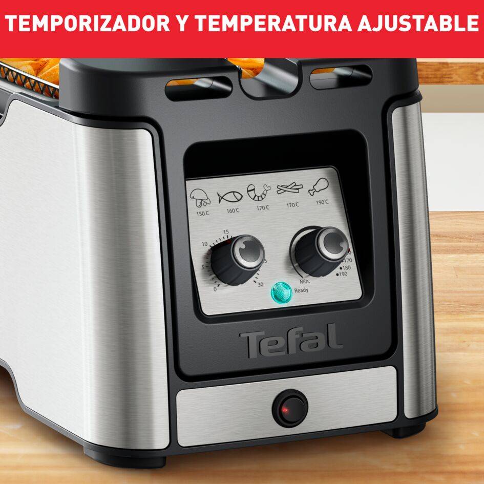 Clear duo Tefal, Freidora, Profunda, 3,5 L