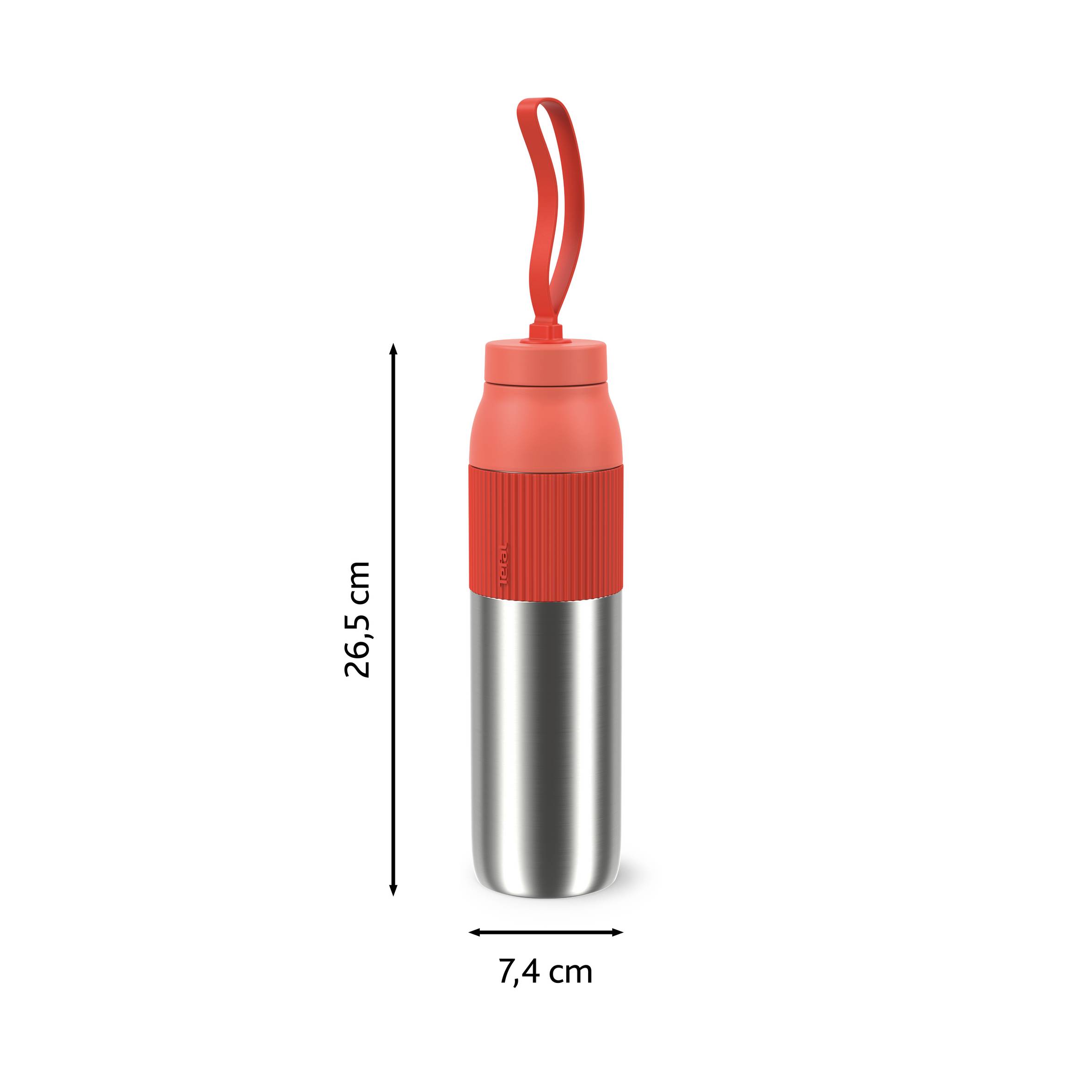 BeYou, Botella hidratación, Tapa giratoria, 100 % hermética, Apta para lavavajillas, 0,7 L, Naranja