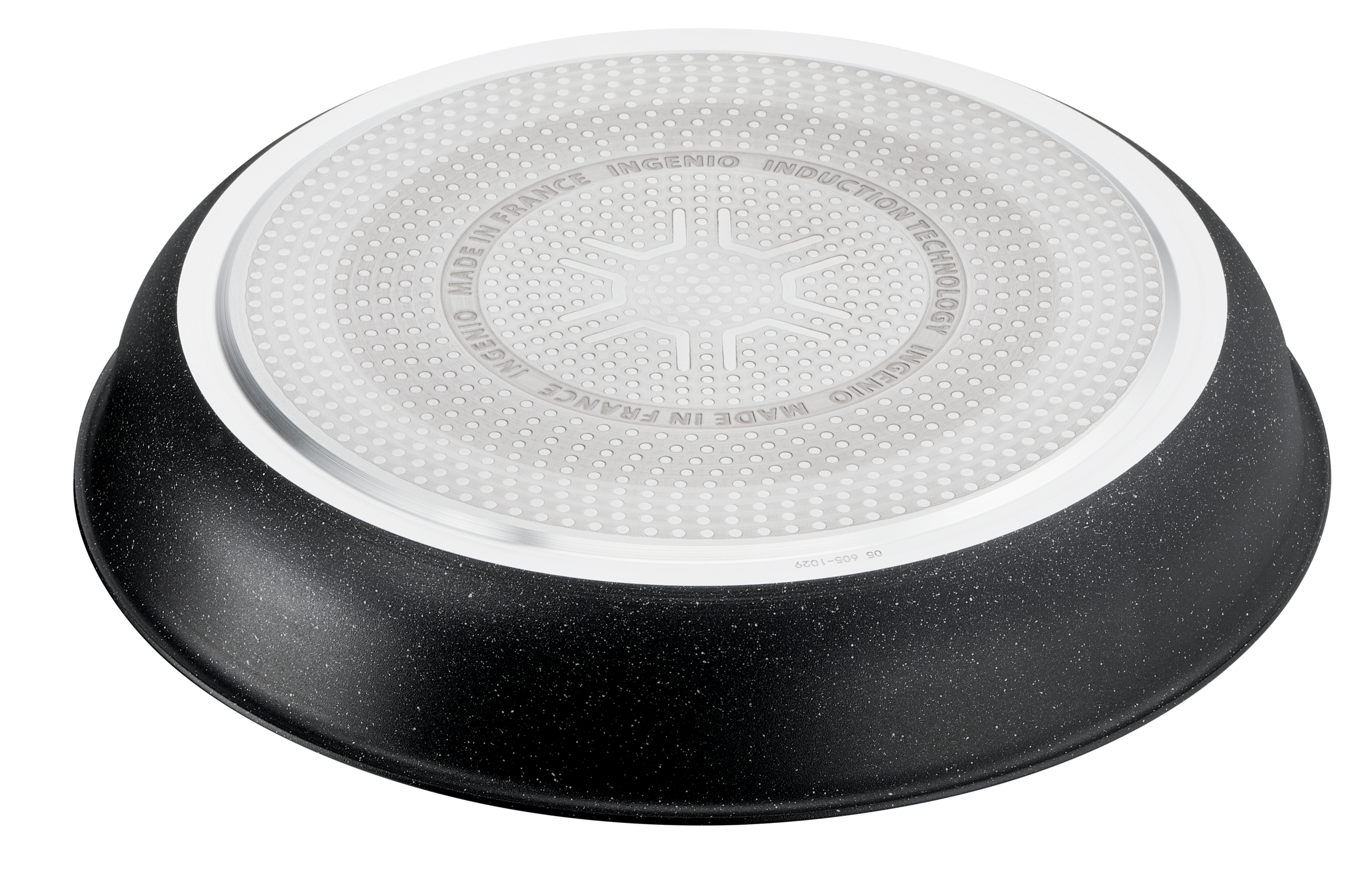 Ingenio Black Stone, Set de 3 piezas, Sartén 28 cm + Cazo 20 cm + 1 Mango Extraíble