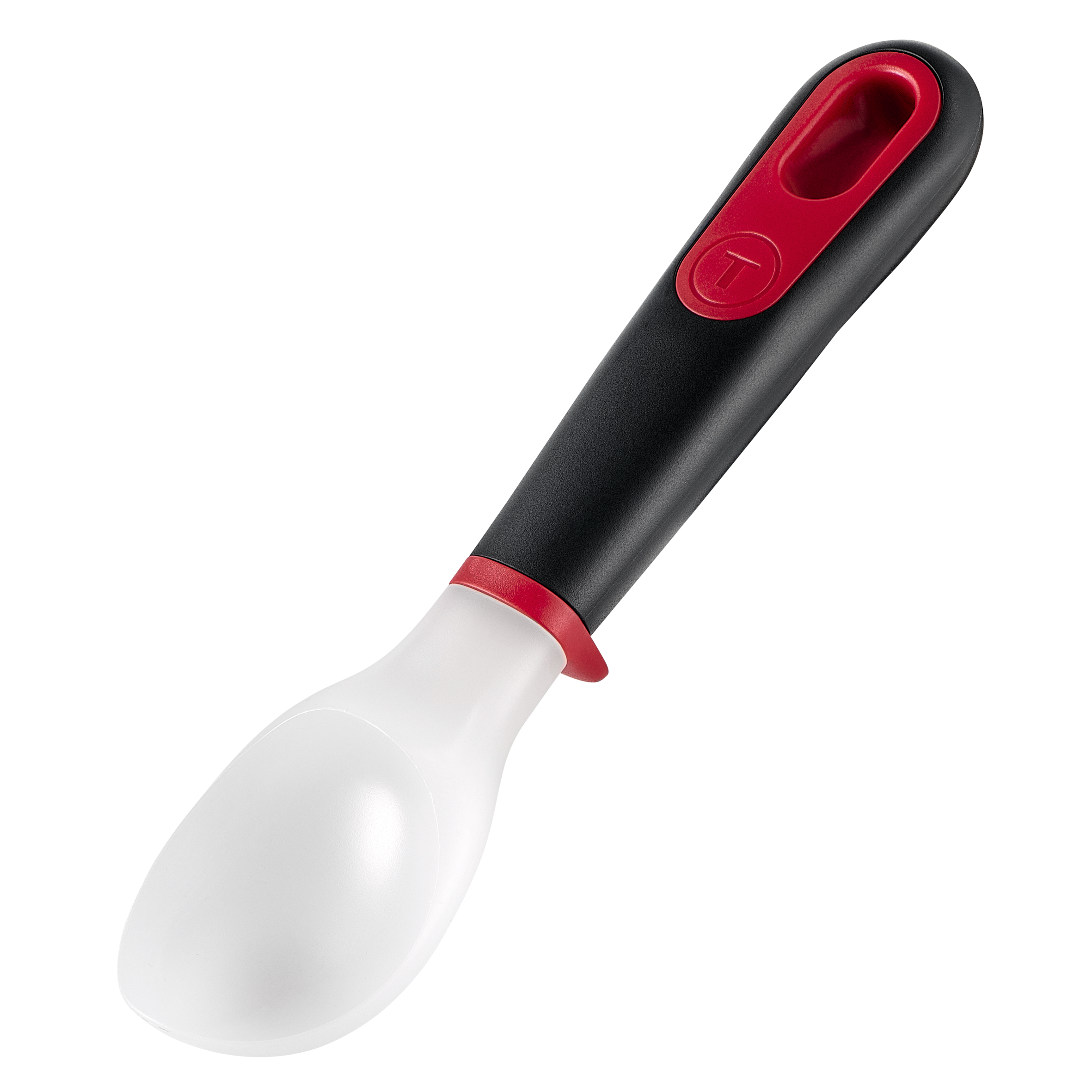 Ingenio+ Cuchara para helado, Fácil de usar, Robusta, Rojo y negro
