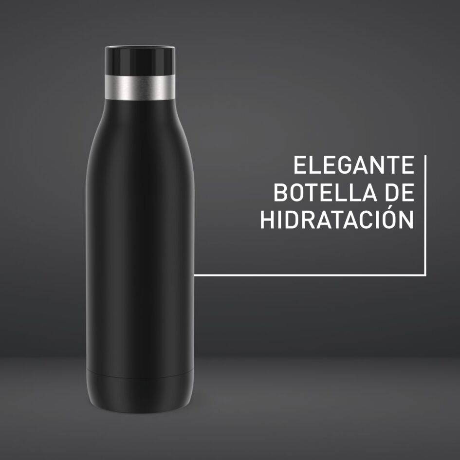 Bludrop Color, Botella de hidratación, 0,5L, Negra