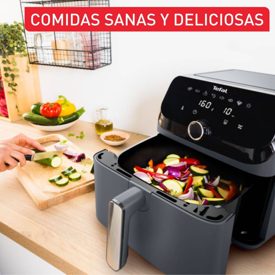 Easy Fry Mega, Freidora de Aire, Capacidad de 7,5 L, 8 Programas, Java Pepper