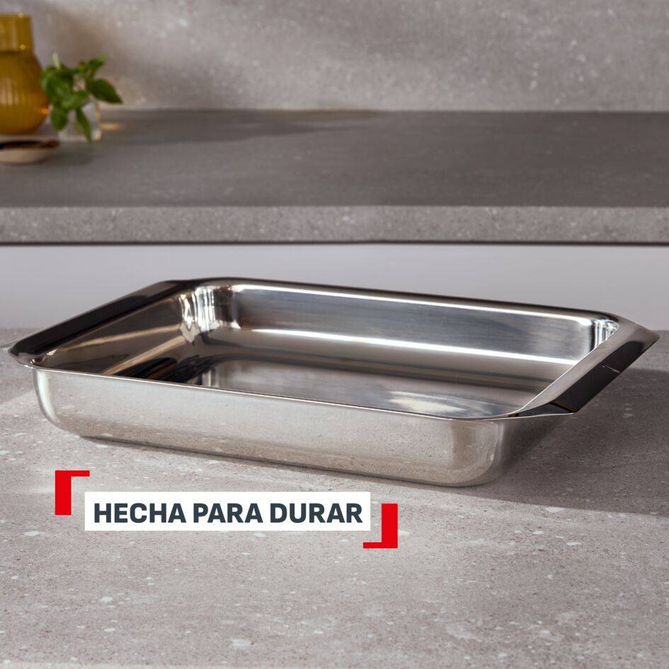 Excellence Ceramic, Bandejas de 32/37/42cm, Durabilidad Extra-Life, Capa de cerámica interior, Acero inoxidable, Negras e Inox