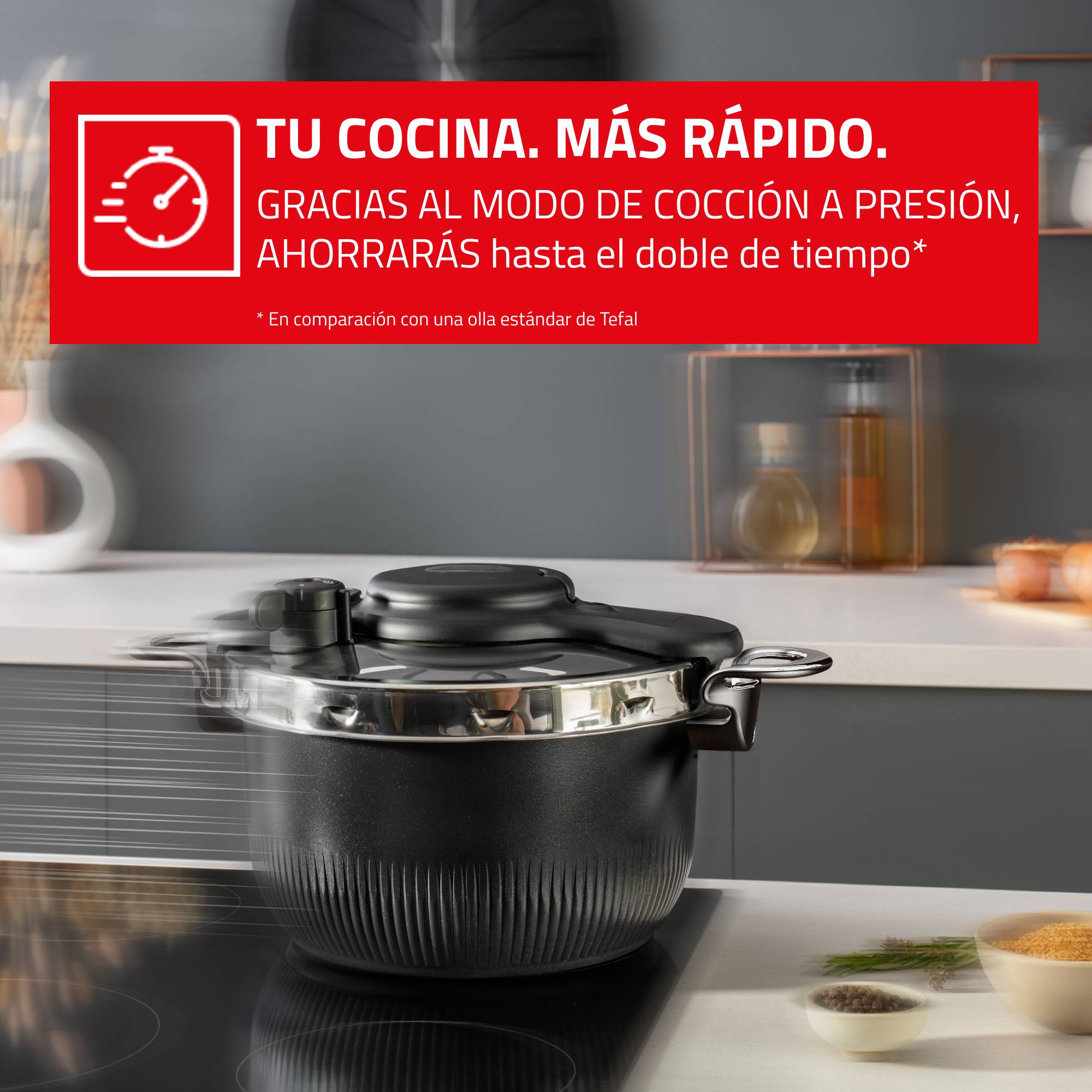 Clipso Tempo 3 en 1, Olla a presión, 6 L, Apta para horno