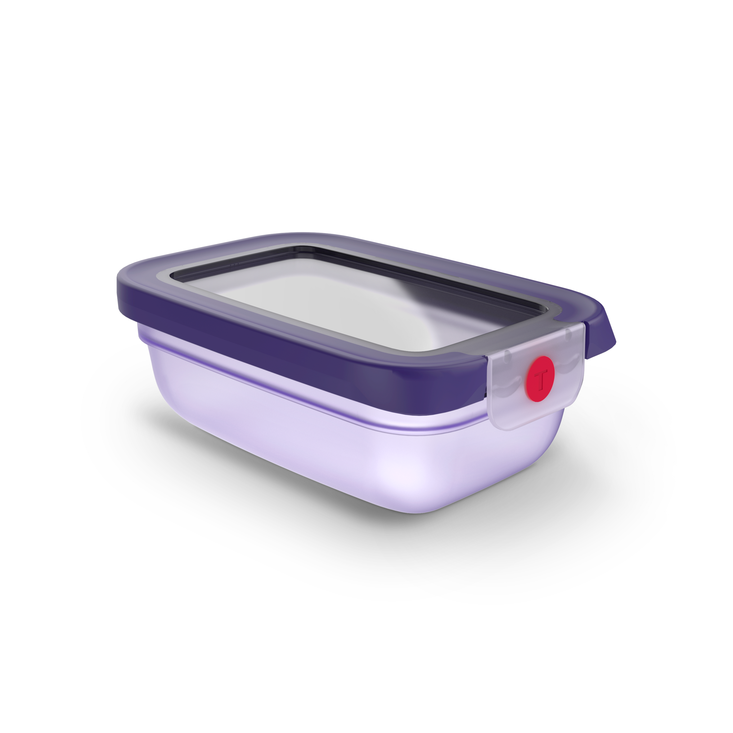 TEFAL oneClick, Set de 3 piezas, Herméticos, Sistema One-Click, Violeta, x3 (0,50 L / 17,6 FLOZ, 1,20 L / 42,2 FLOZ, 2,30 L / 81,0 FLOZ)