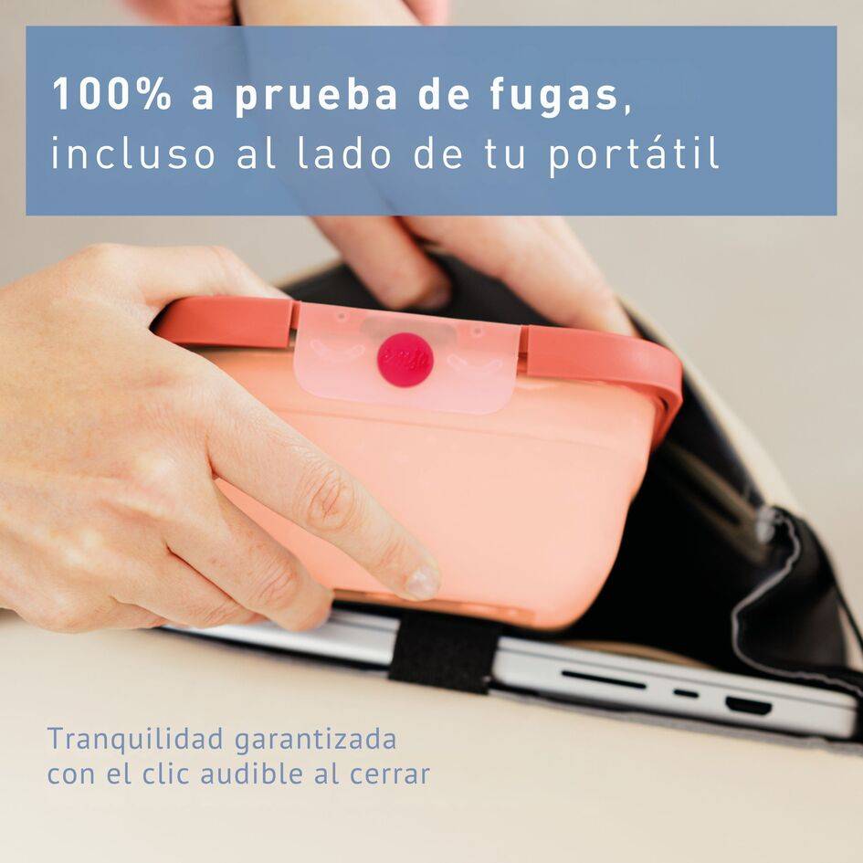 TEFAL oneClick, Herméticos, Sistema One-Click, Naranja, 1,2 L / 42,2 fl oz, 