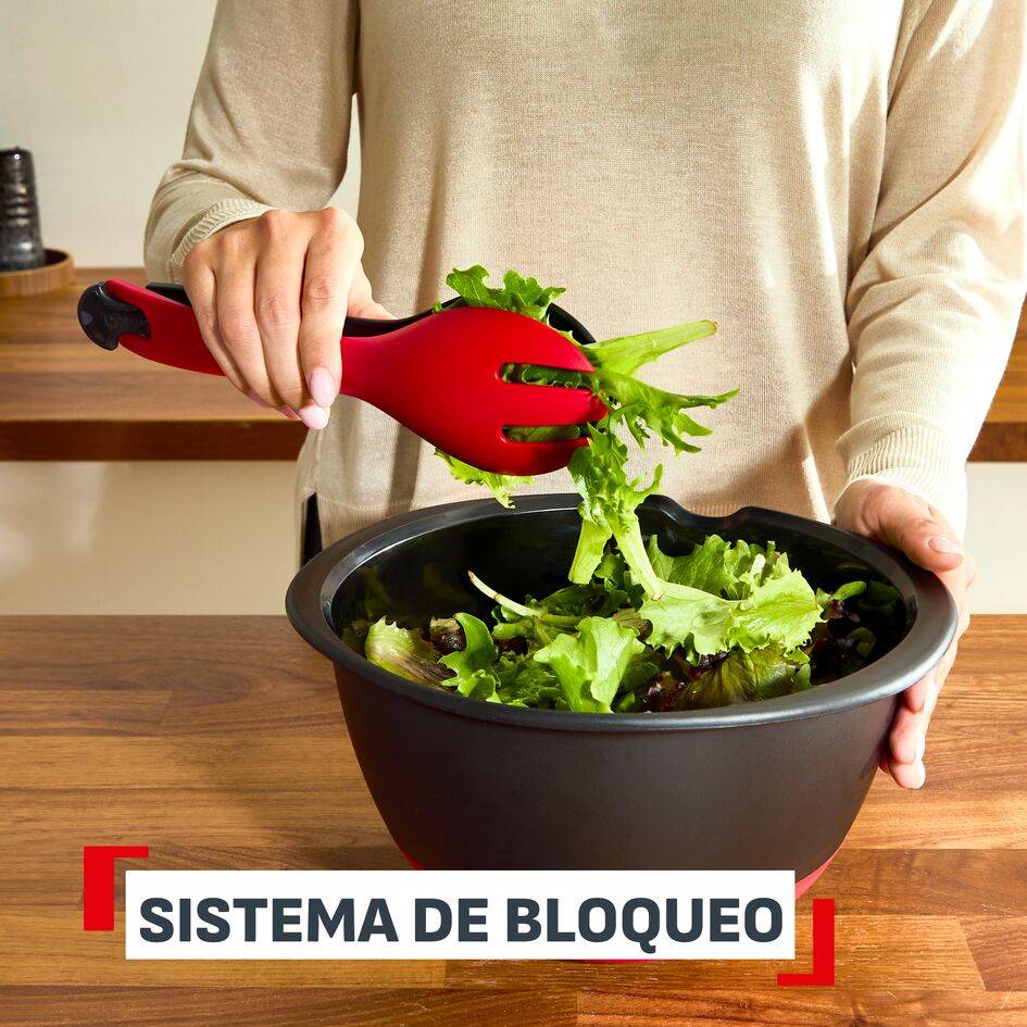 Ingenio+ Accesorios, Pinzas Para Ensalada, Robustas, Diseño Apilable