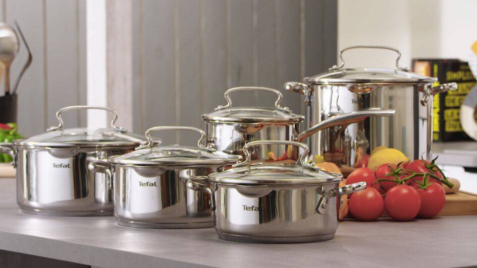 Duetto +, Set 3 sartenes 20/24/28 cm, Mango fijo, Acero inoxidable, Inducción