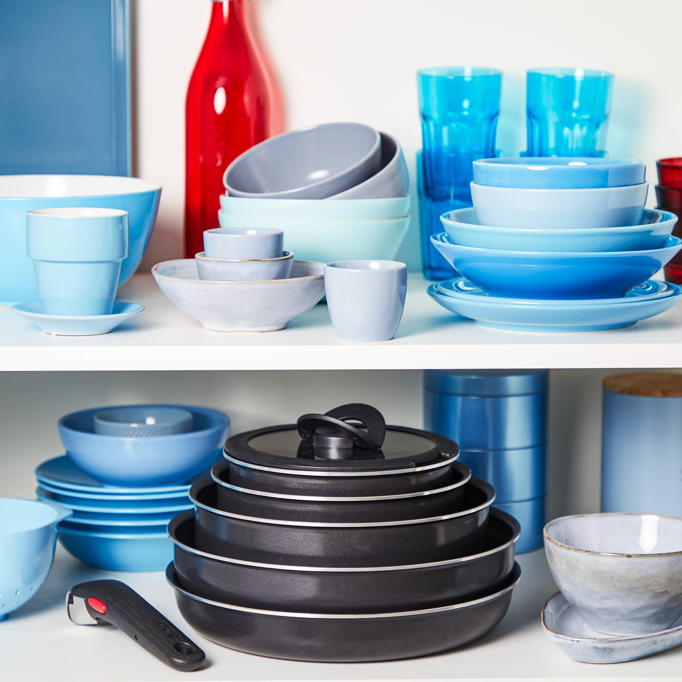 Ingenio Easy Cook N Clean, Batería de cocina 10 piezas, Aluminio, No inducción