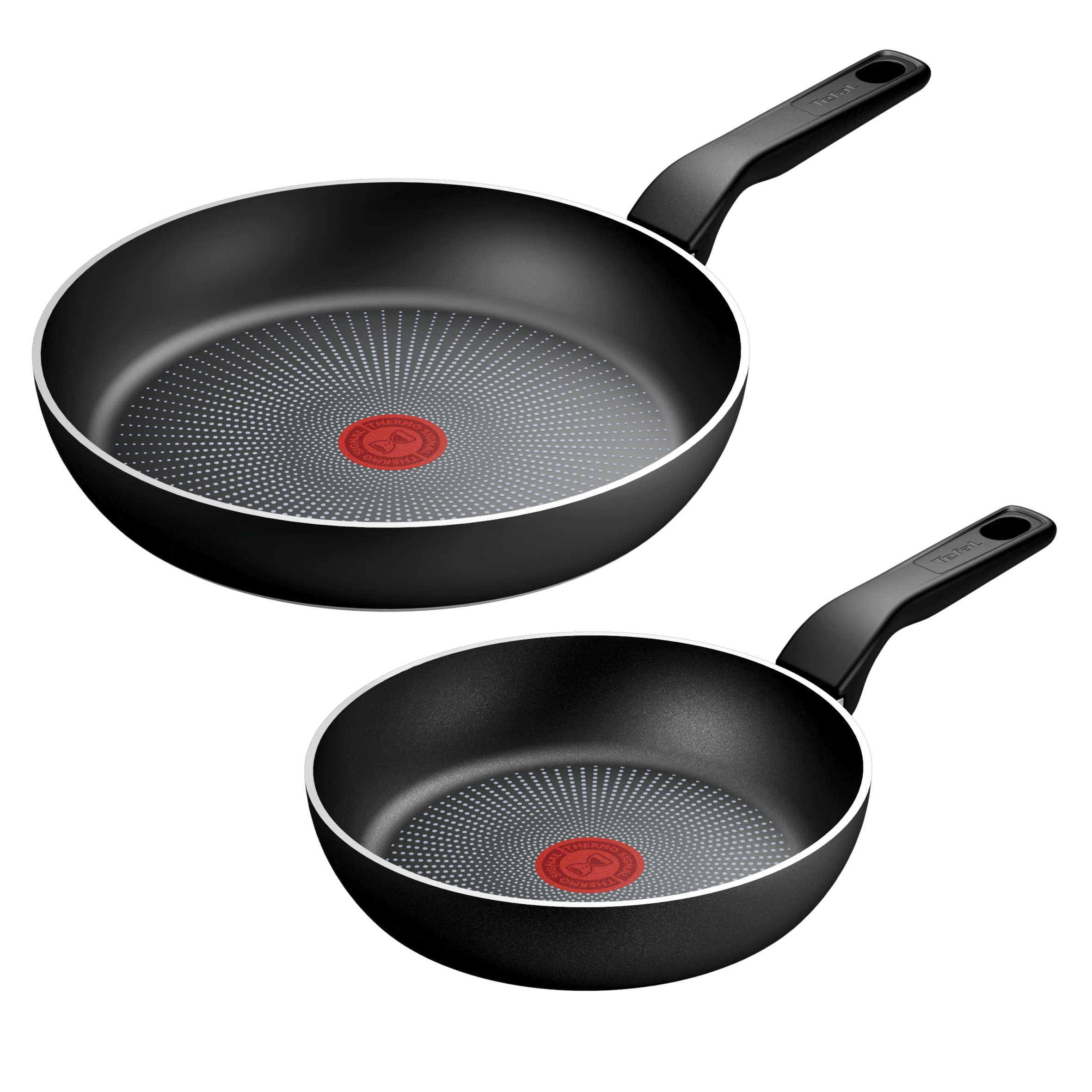 Recycled On, Set de 2 sartenes, 24/28 cm, Negras