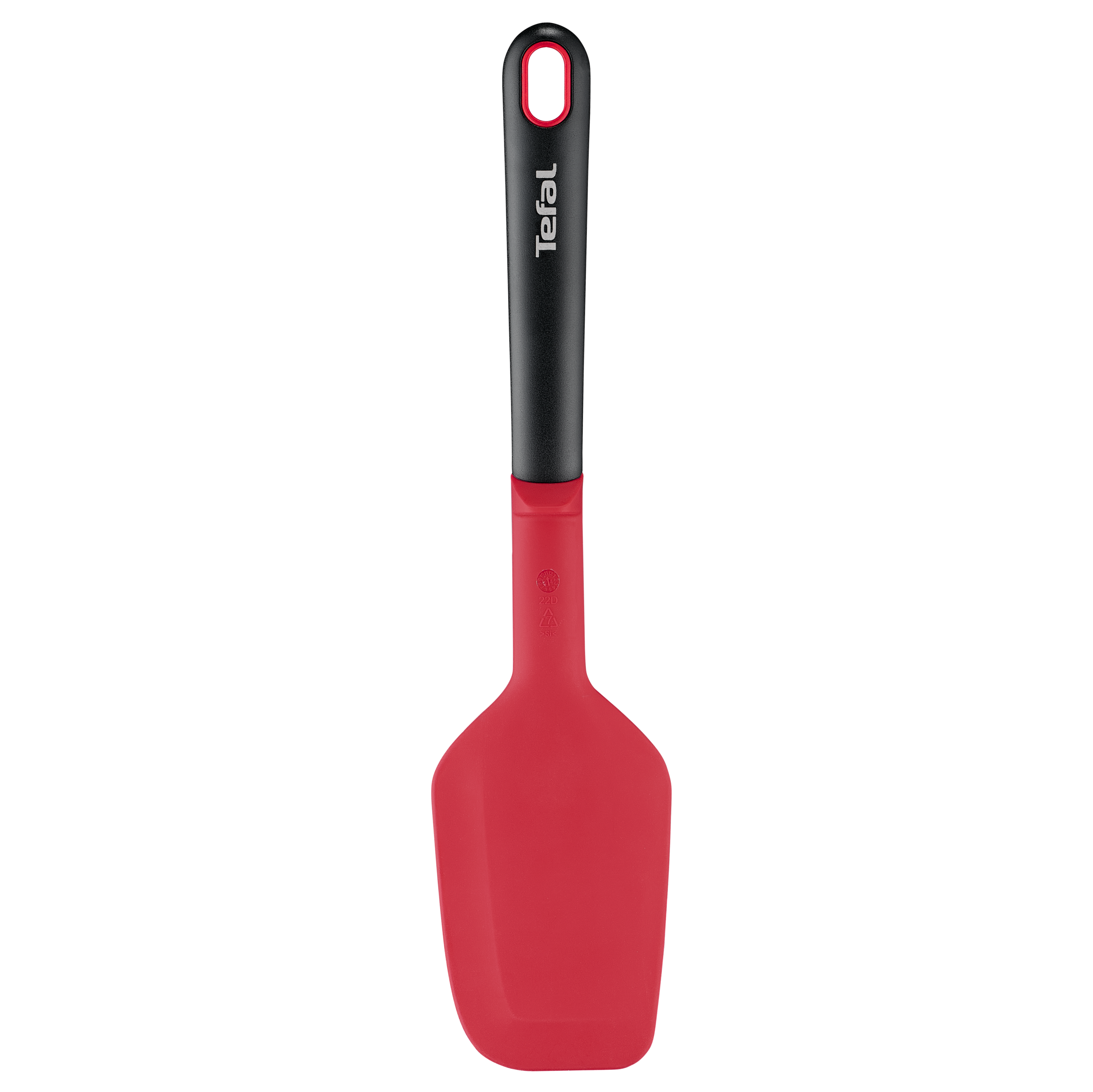 Ingenio+, Espátula de hoja suave, Robusta, Resistente al calor hasta 250°C, Apta para lavavajillas, Rojo