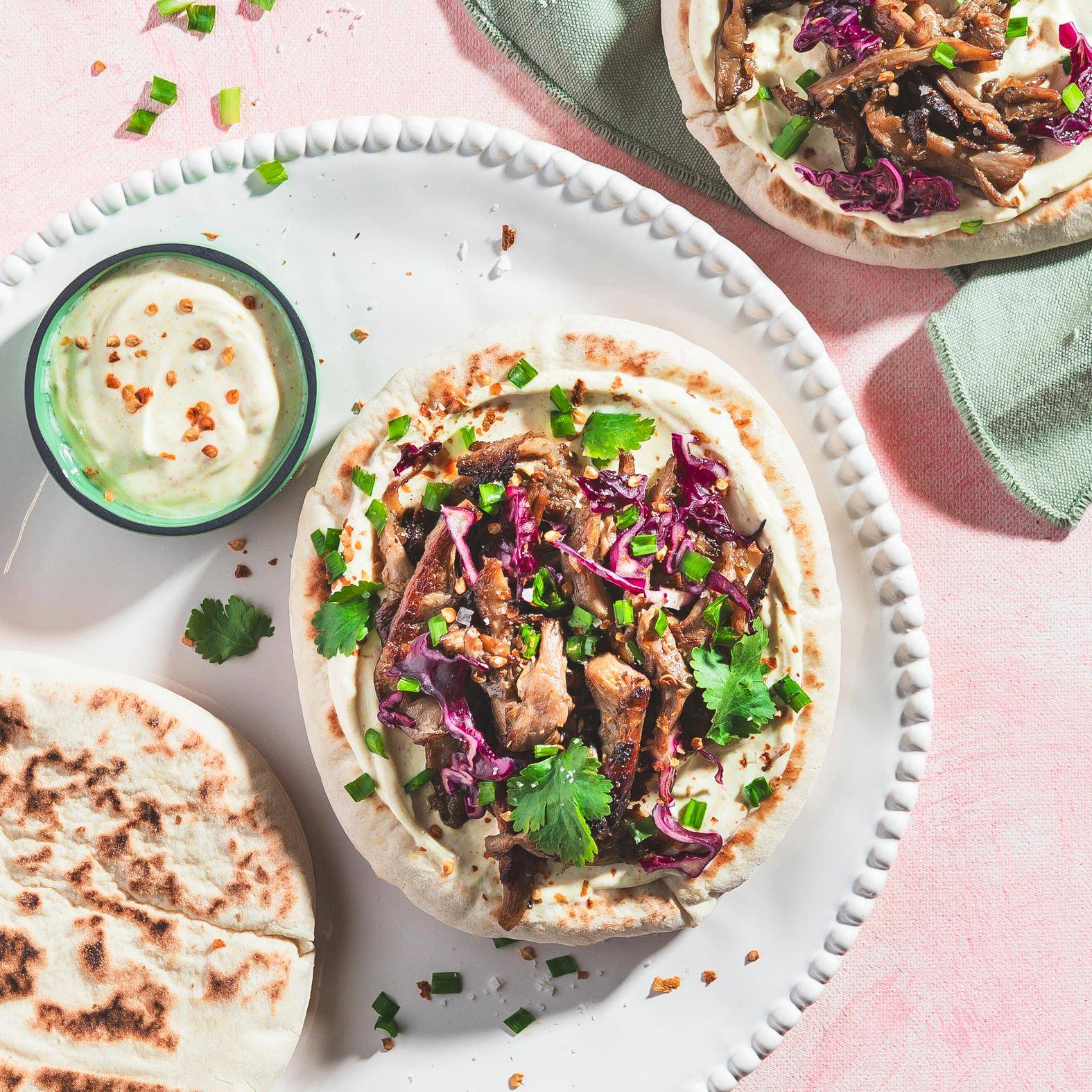 Pitas vegetarianas con shawarma de champiñones - Receta undefined | Tefal