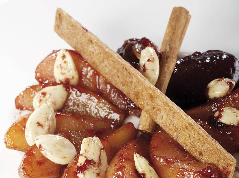 Peras fritas con canela y almendras - Receta Actifry Genius | Tefal