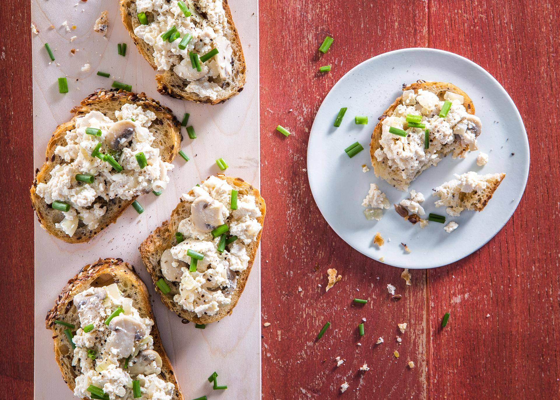 Tofu salteado con champiñones y cebollino - Receta Actifry Genius XL | Tefal