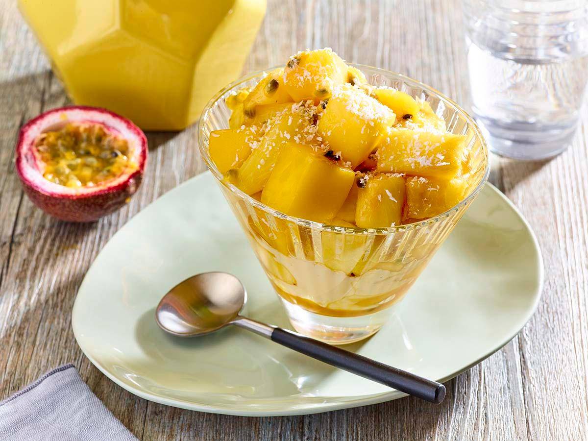 Fruta al horno con crema de coco - Receta Actifry 2 in 1 - 1.5kg | Tefal