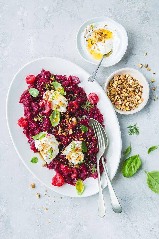 Tartar de remolacha, labneh y dukkah de pistachos - Receta Perfectmix + | Tefal