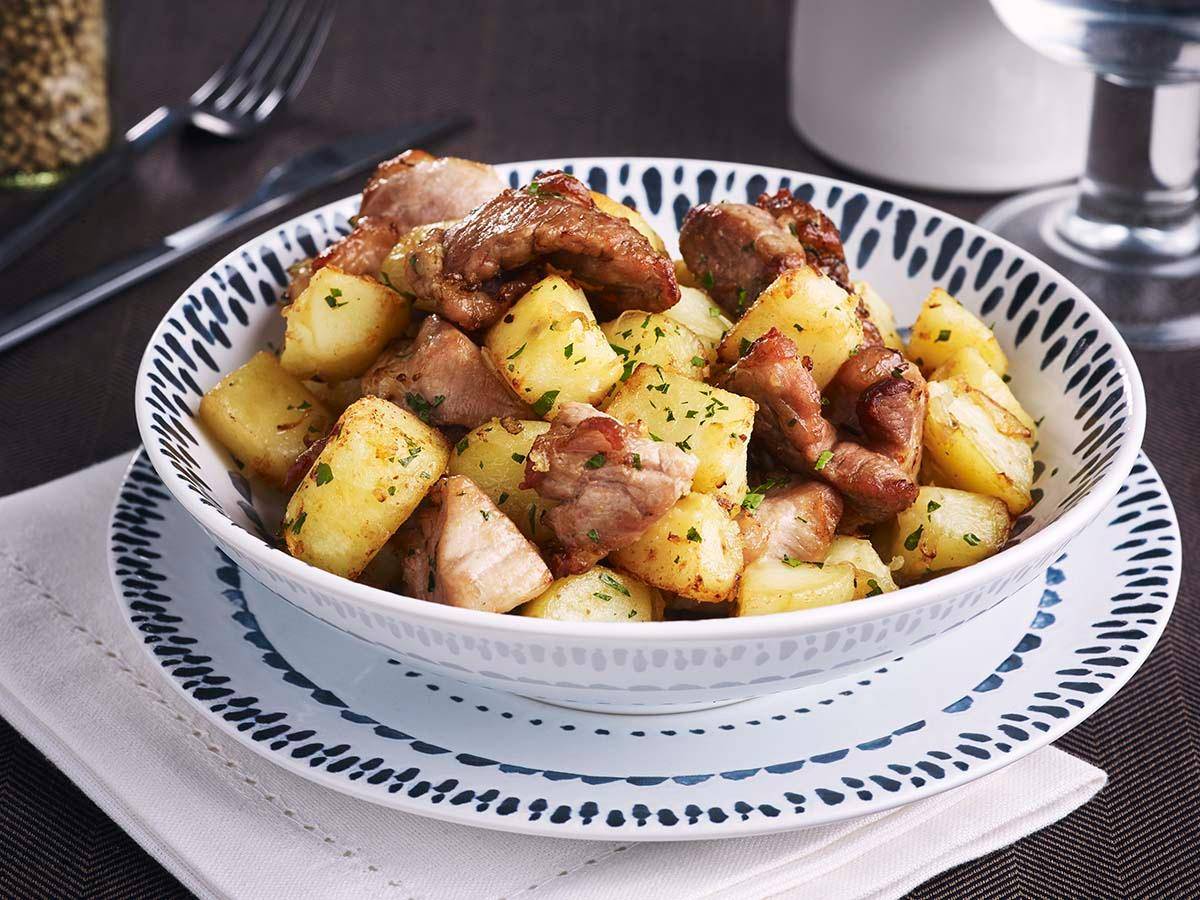 Cerdo frito con patatas - Receta Actifry 2 in 1 - 1.5kg | Tefal