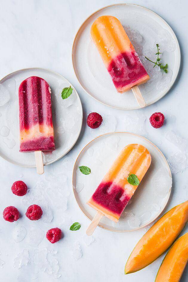 Polo bicolor de melón y frambuesa - Receta Perfectmix + | Tefal